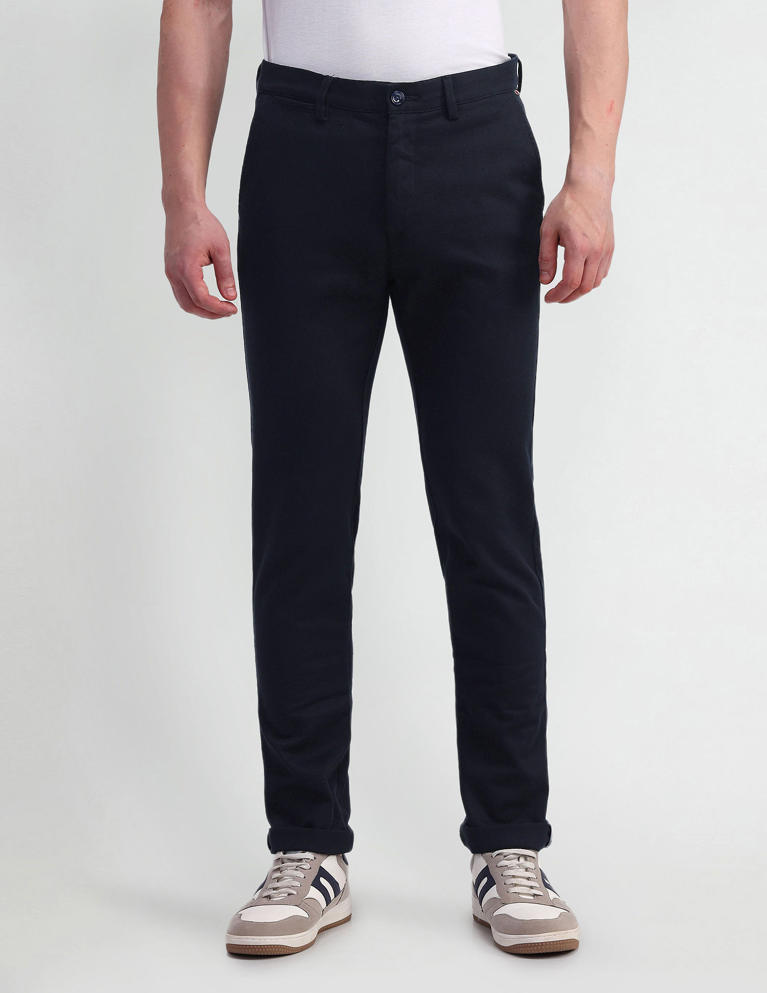Arrow Sports Slim Fit Solid Trousers