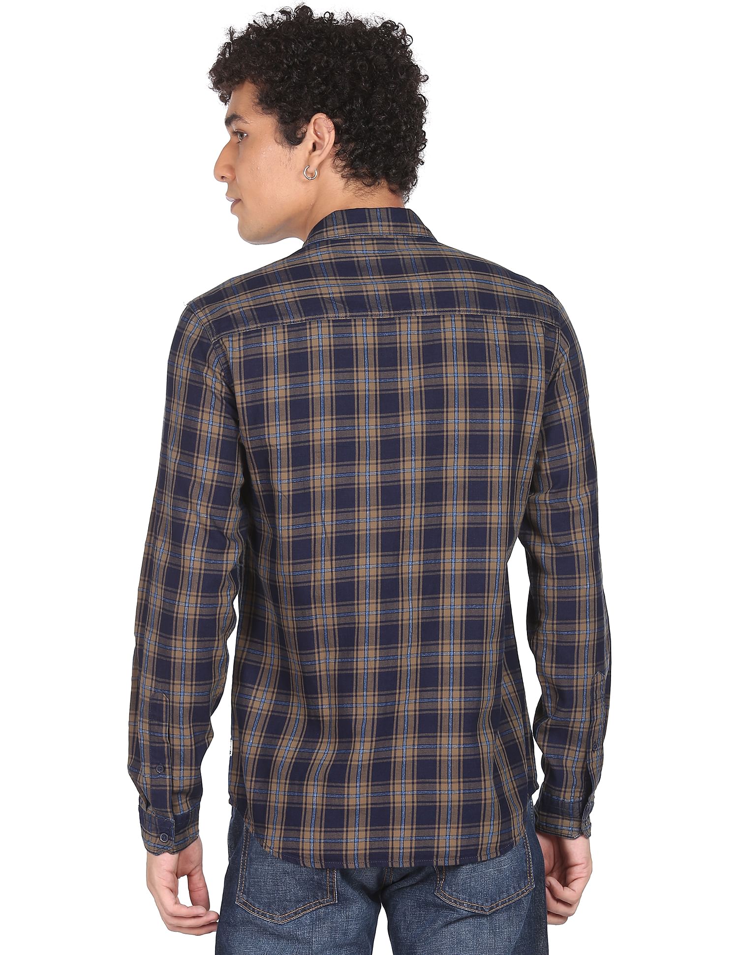 Flying Machine Tartan Check Pure Cotton Shirt