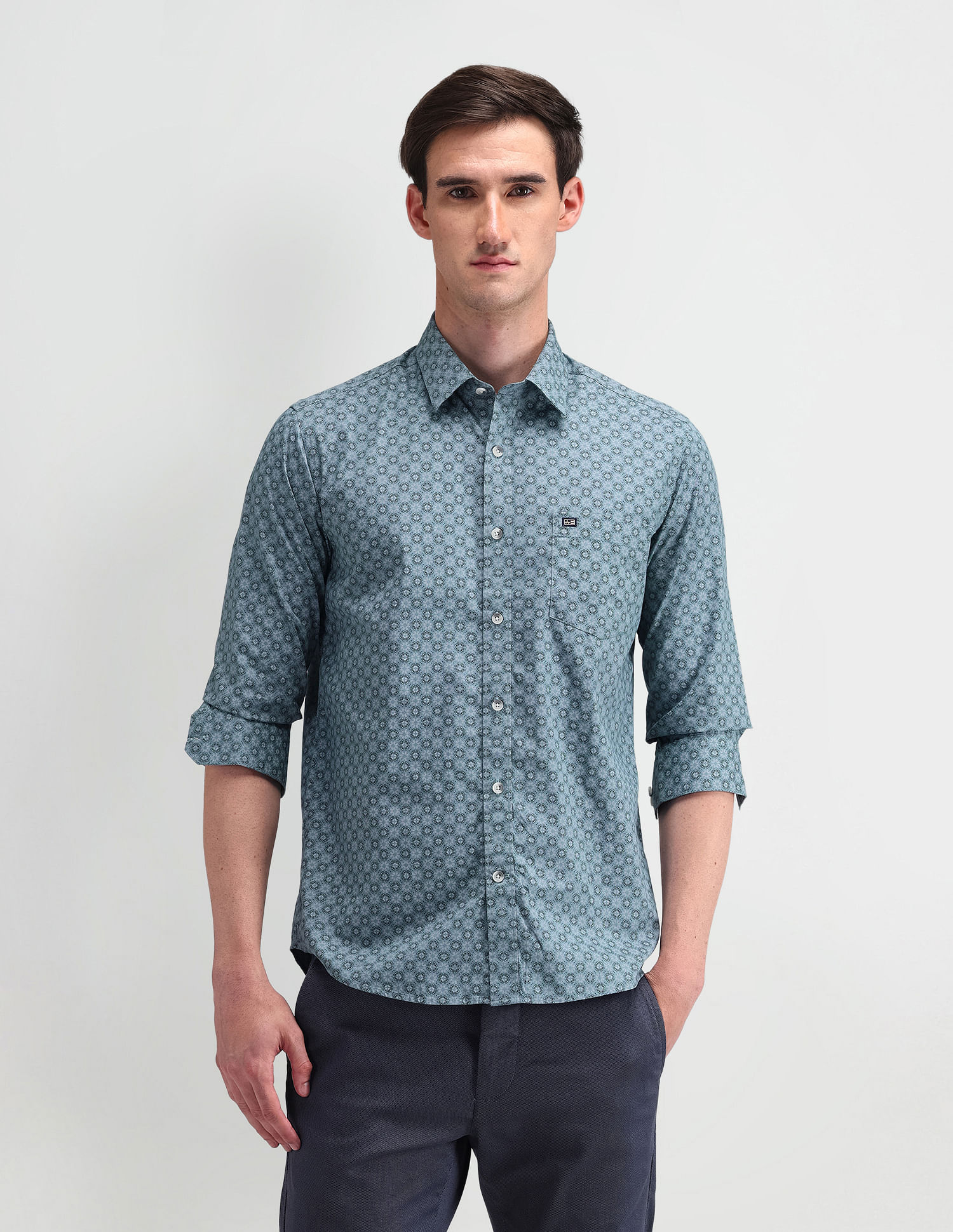 Arrow Sport Brooklyn Fit All-over Print Shirt