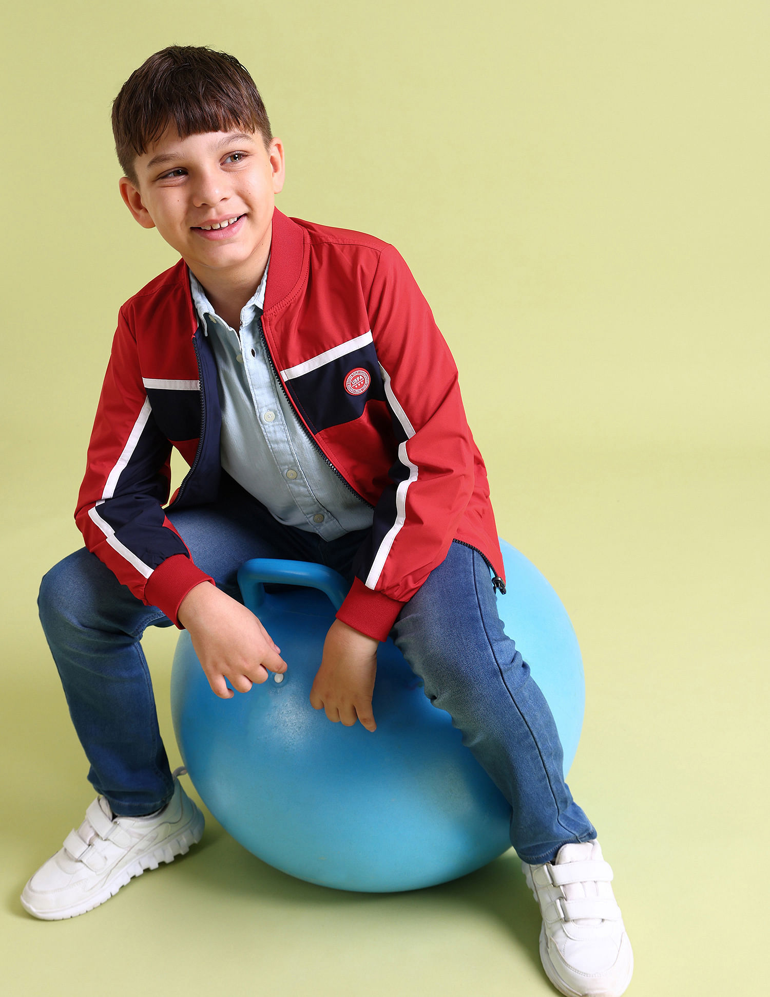 U.S. Polo Assn. Kids Reversible Zip Up Bomber Jacket