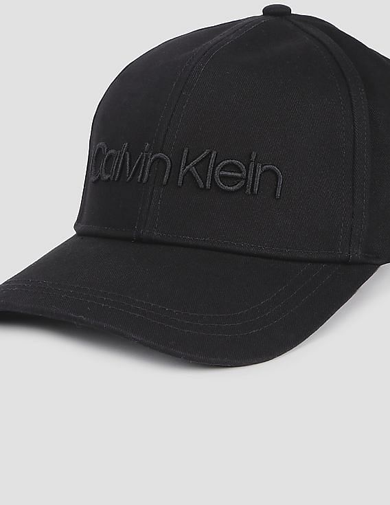 Calvin Klein Men's Embroidered Monogram Logo Twill Bucket Hat - Black