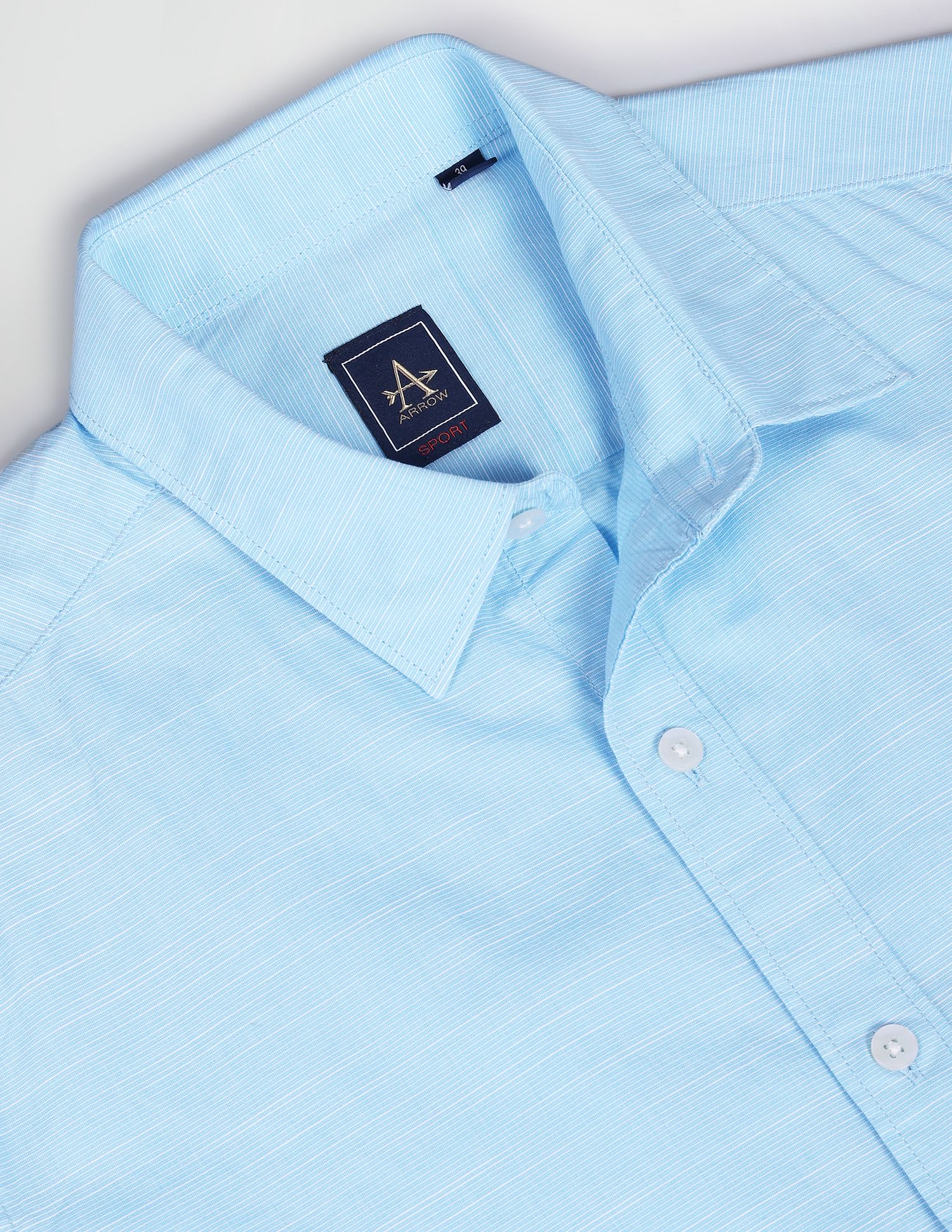 Arrow Sports Horizontal Stripe Slim Fit Shirt