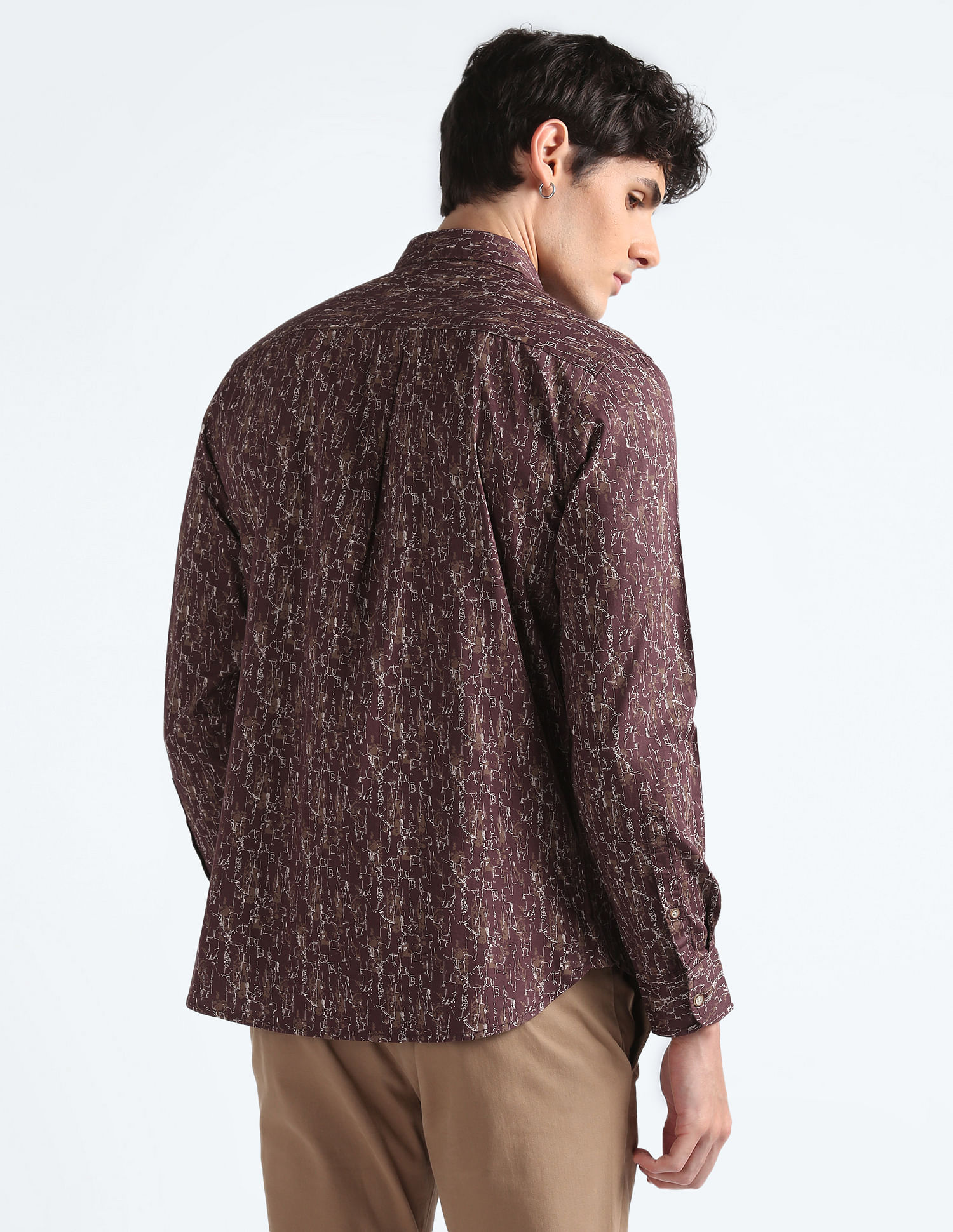 Flying Machine Twill Cotton Shirt