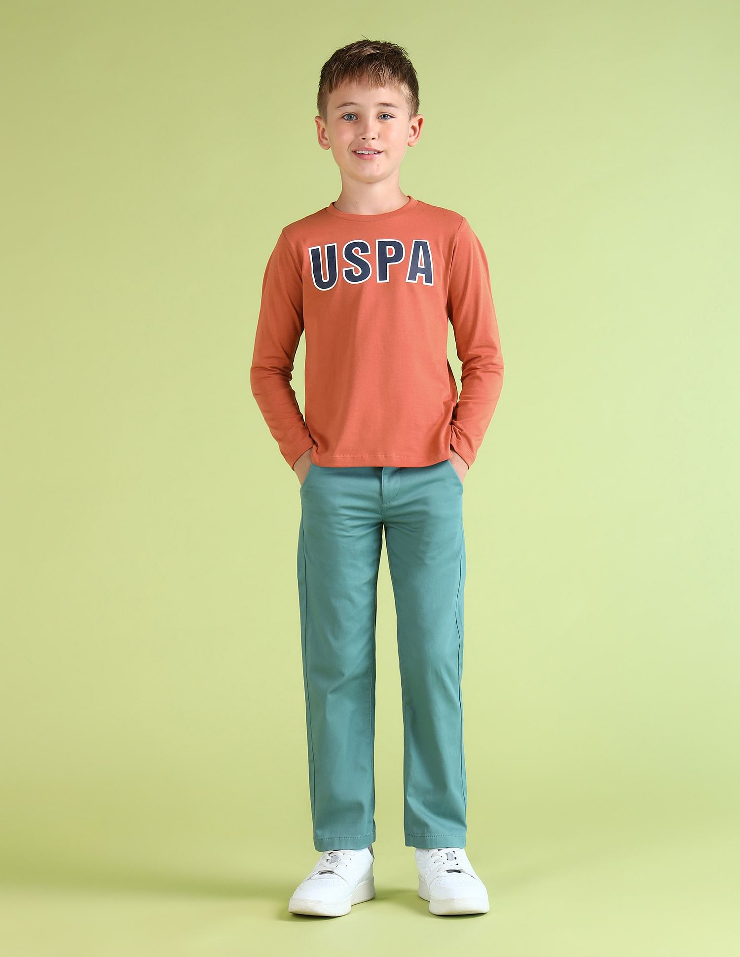 U.S. Polo Assn. Kids Boys Brand Printed Regular Fit T-Shirt