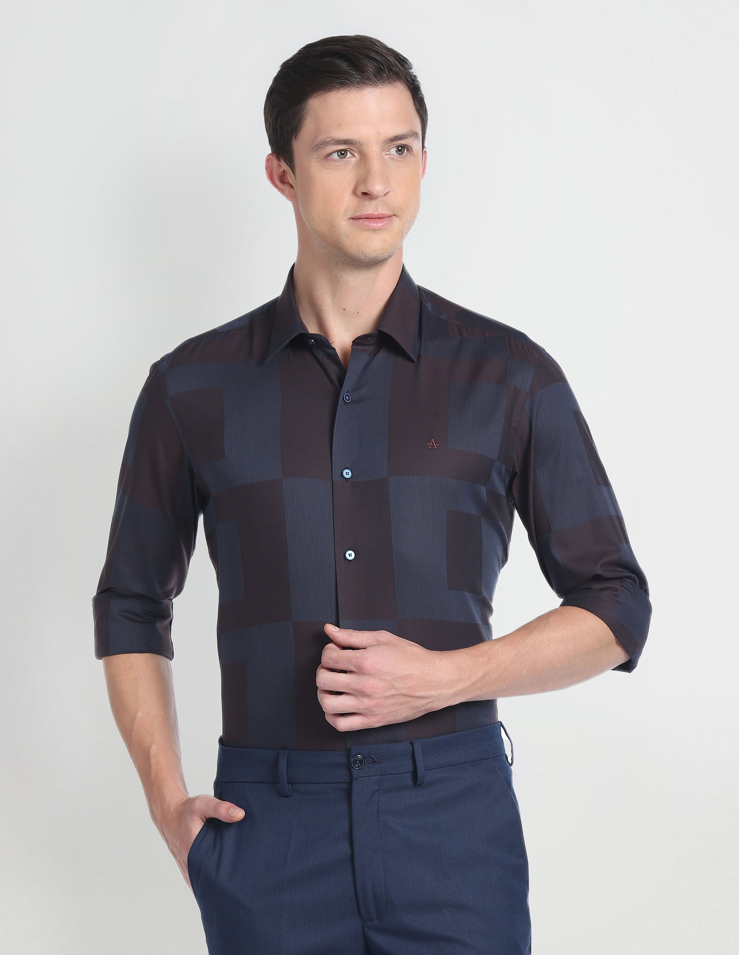Arrow Newyork Manhattan Slim Fit Dobby Shirt