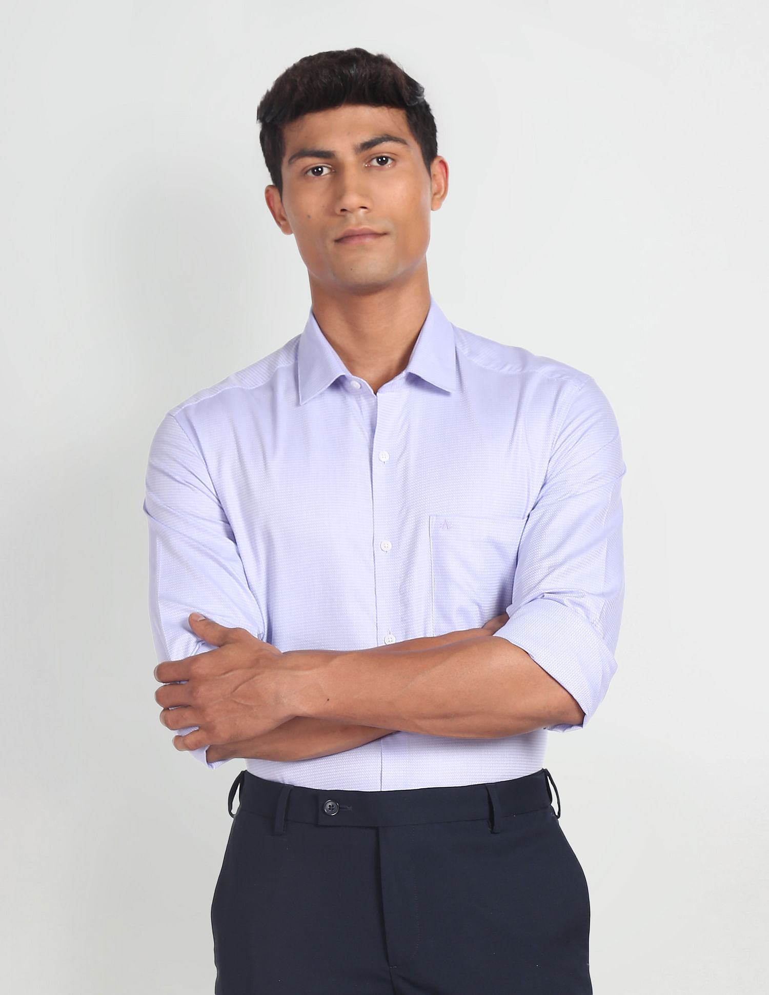 Arrow Self Design Slim Fit Shirt