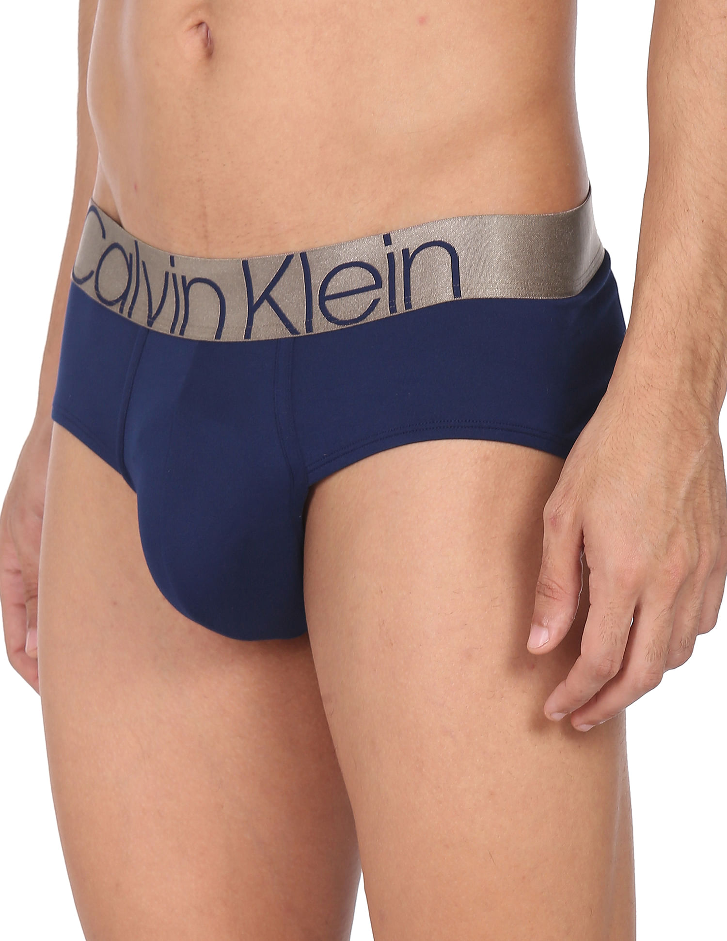 Calvin Klein Underwear Men Navy Elasticized Waistband Solid Hip Briefs