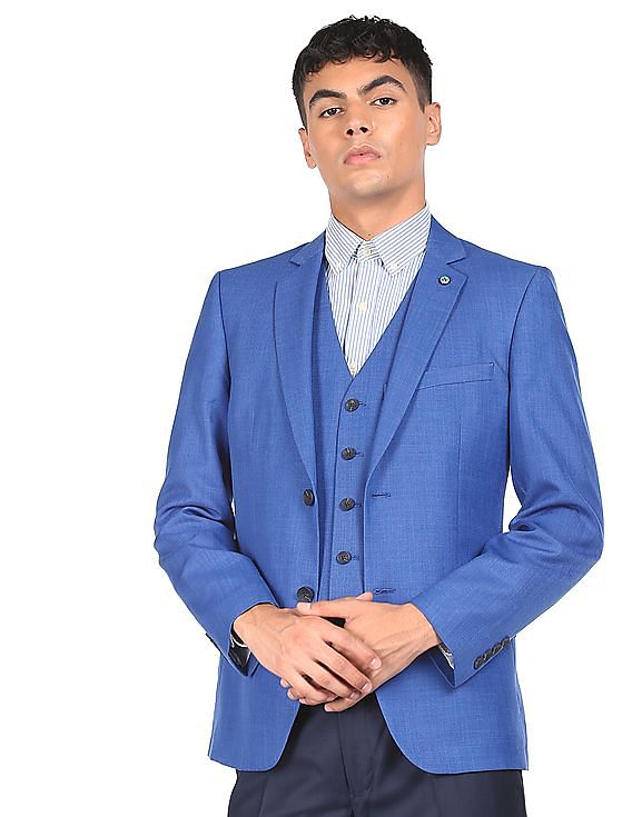 Buy Arrow Grey Regular Fit Checks Three Piece Suits for Mens Online @ Tata  CLiQ