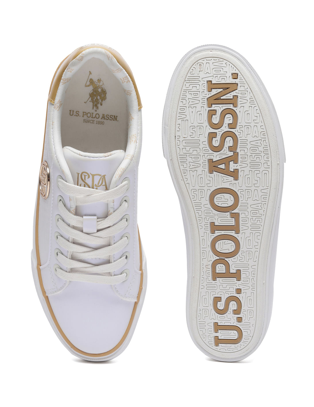 U.S. Polo Assn. Women Panelled Textured Lace Up Alisson Sneakers