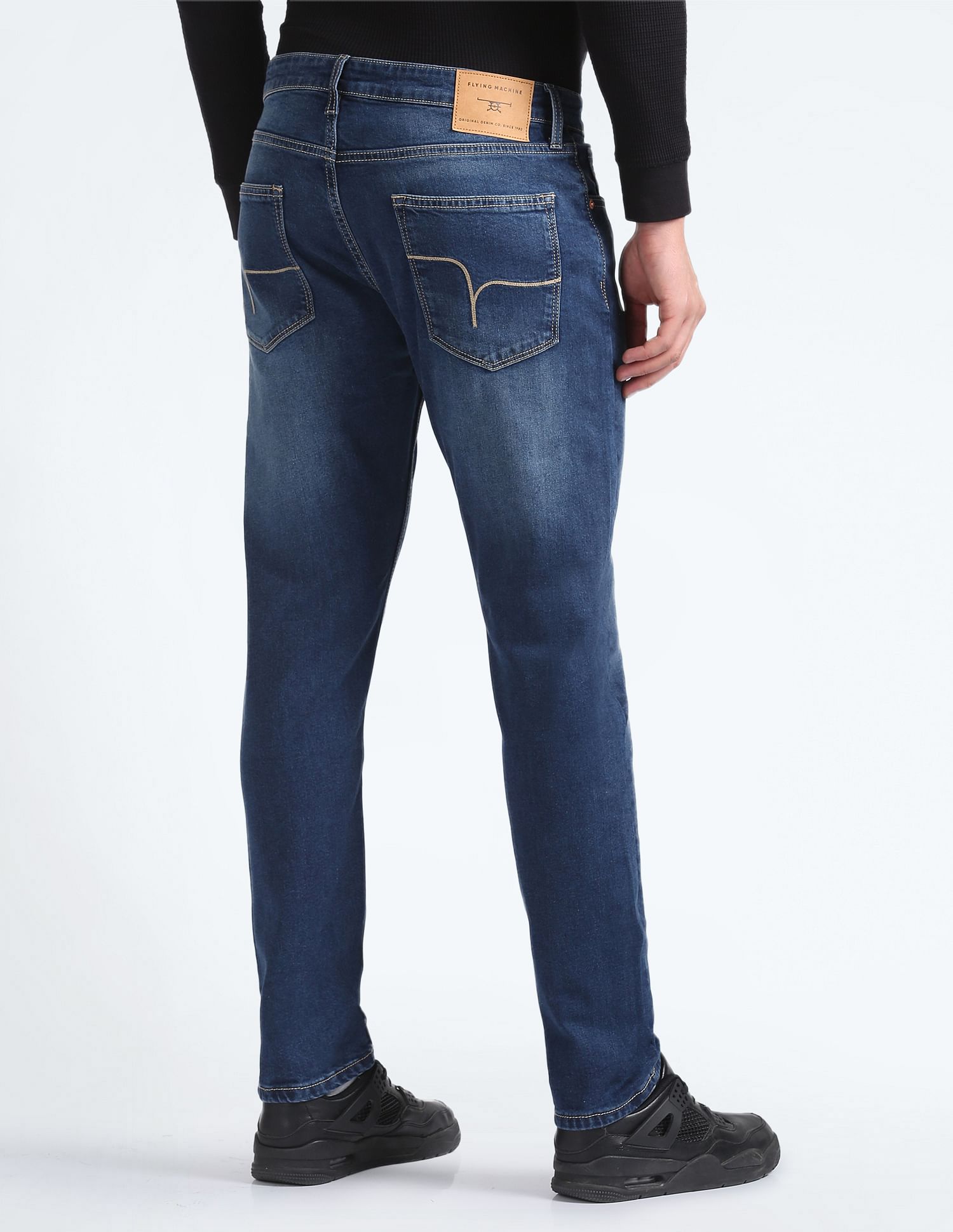 Flying Machine Slash Slim Tapered Stone Wash Jeans