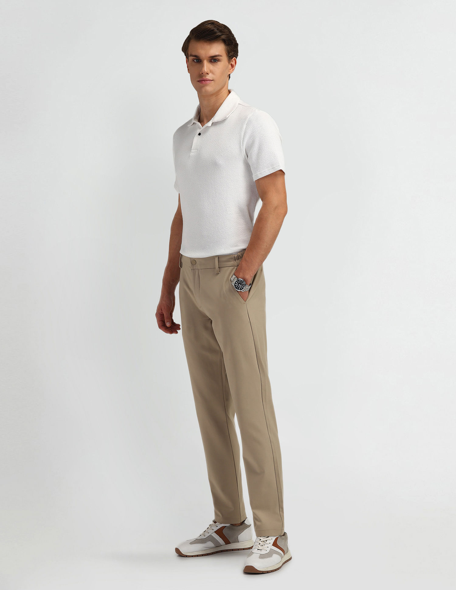 Arrow Newyork Textured Pattern Regular Polo Shirt