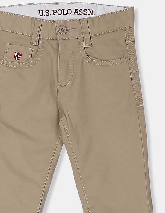 Buy U.S. Polo Assn. Men Navy Blue Slim Fit Corduroy Trousers - Trousers for  Men 19182158 | Myntra