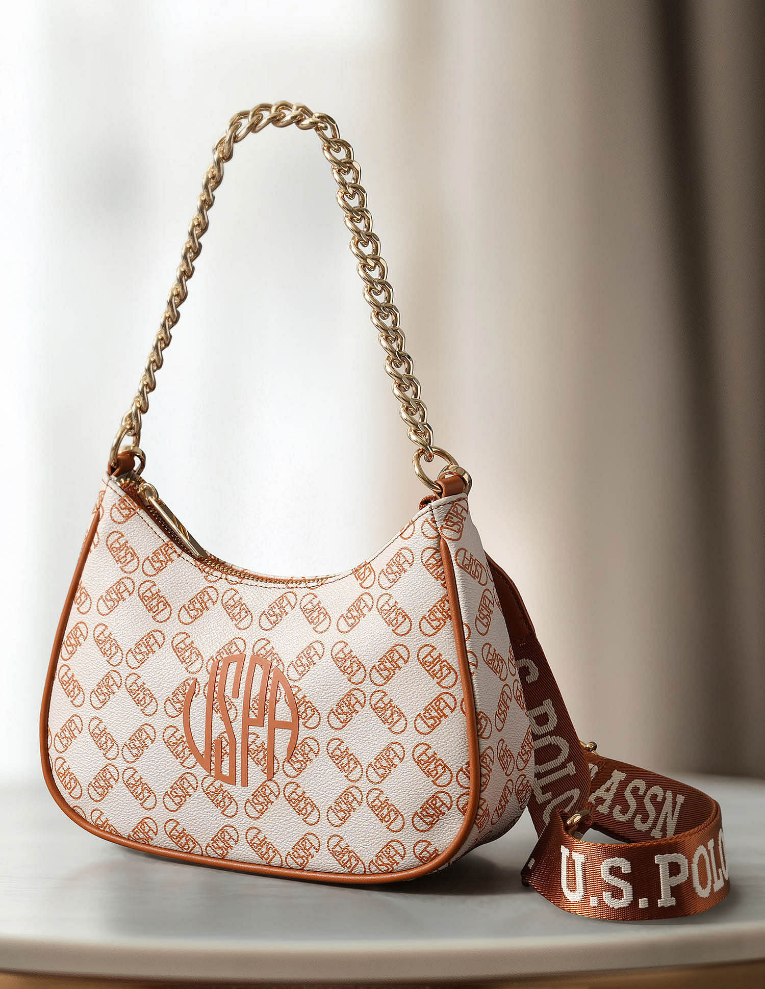 U.S. Polo Assn. Cathay Monogram Shoulder Bag