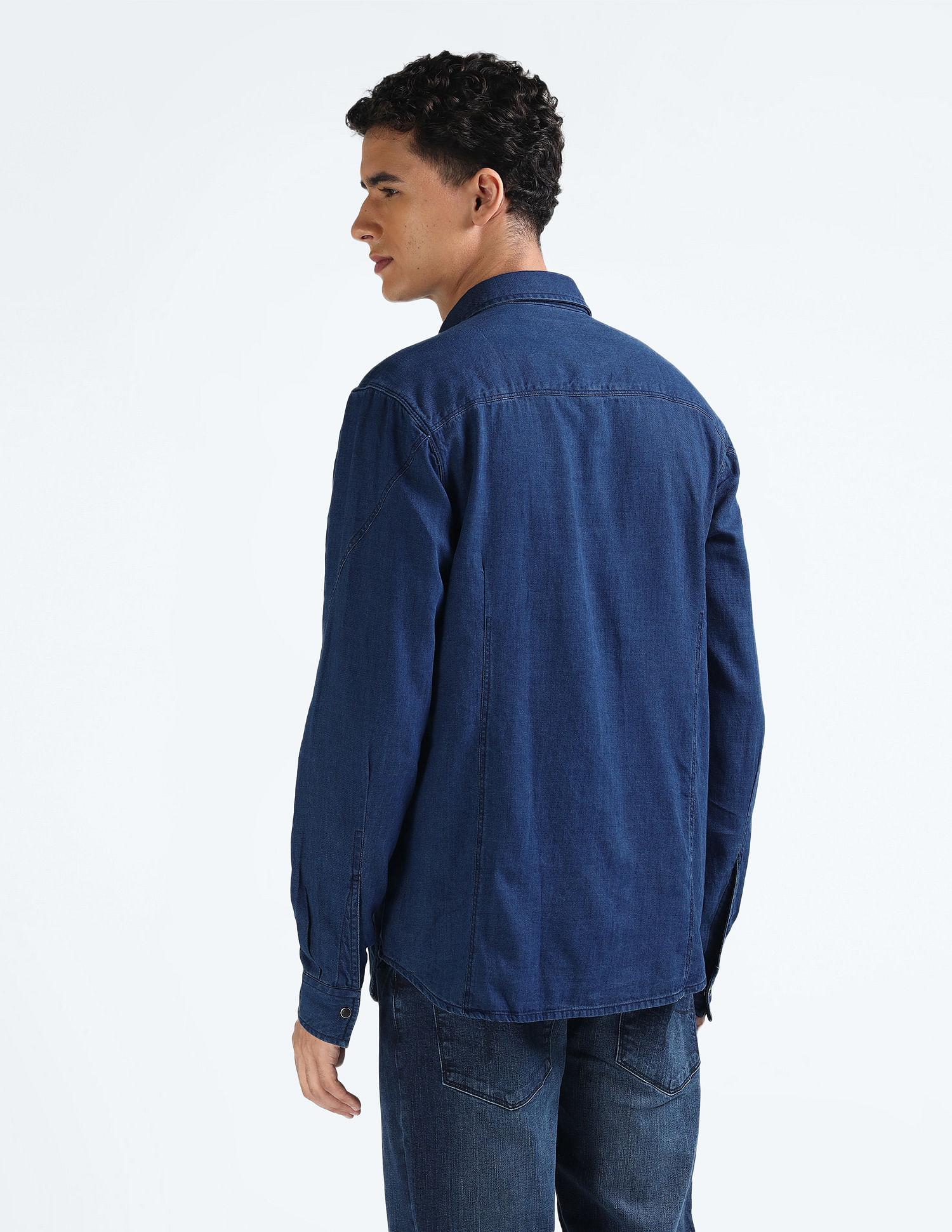 Flying Machine Chambray Weave Cotton Shirt
