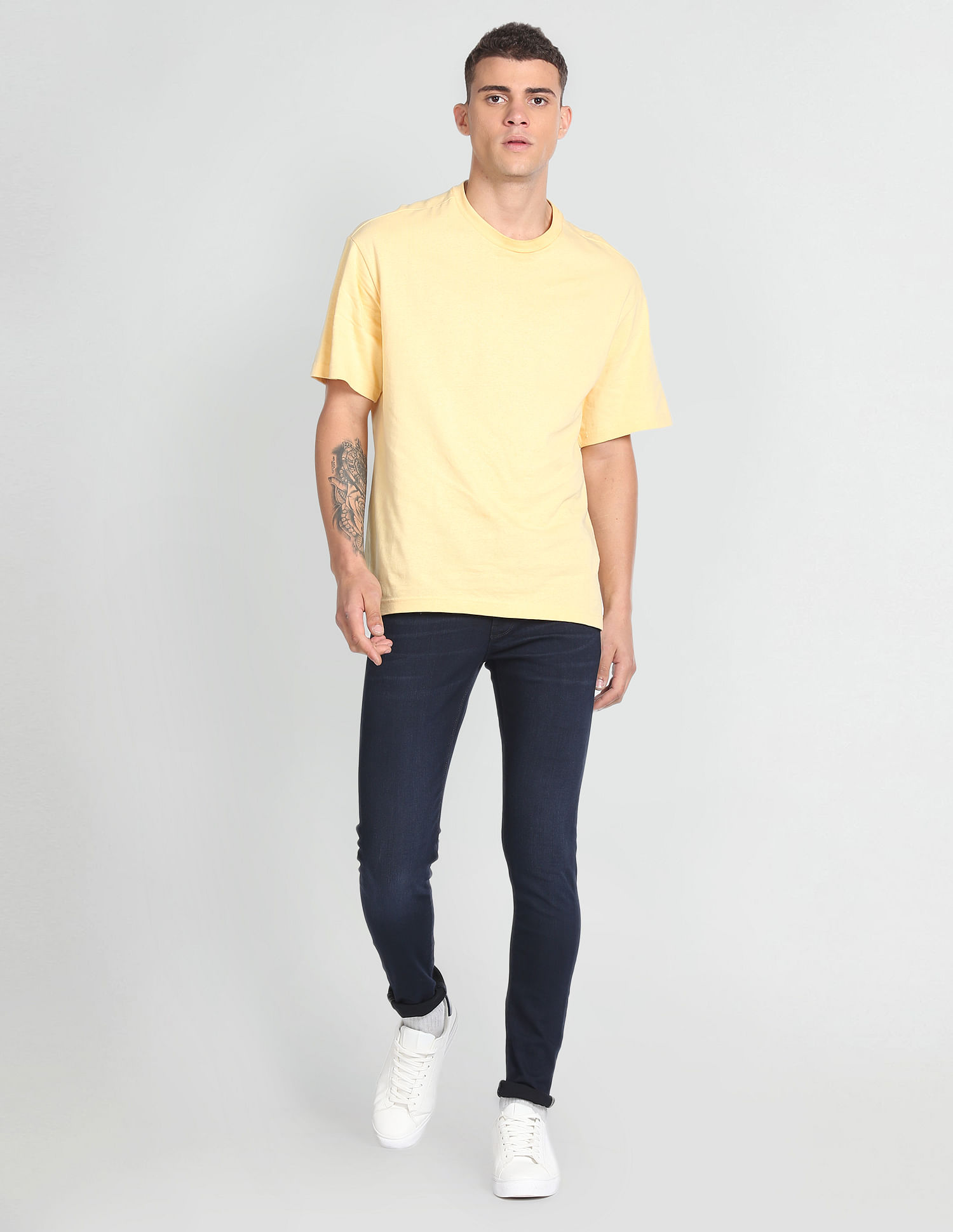 Flying Machine Low Rise Super Skinny Fit Wash Jeans
