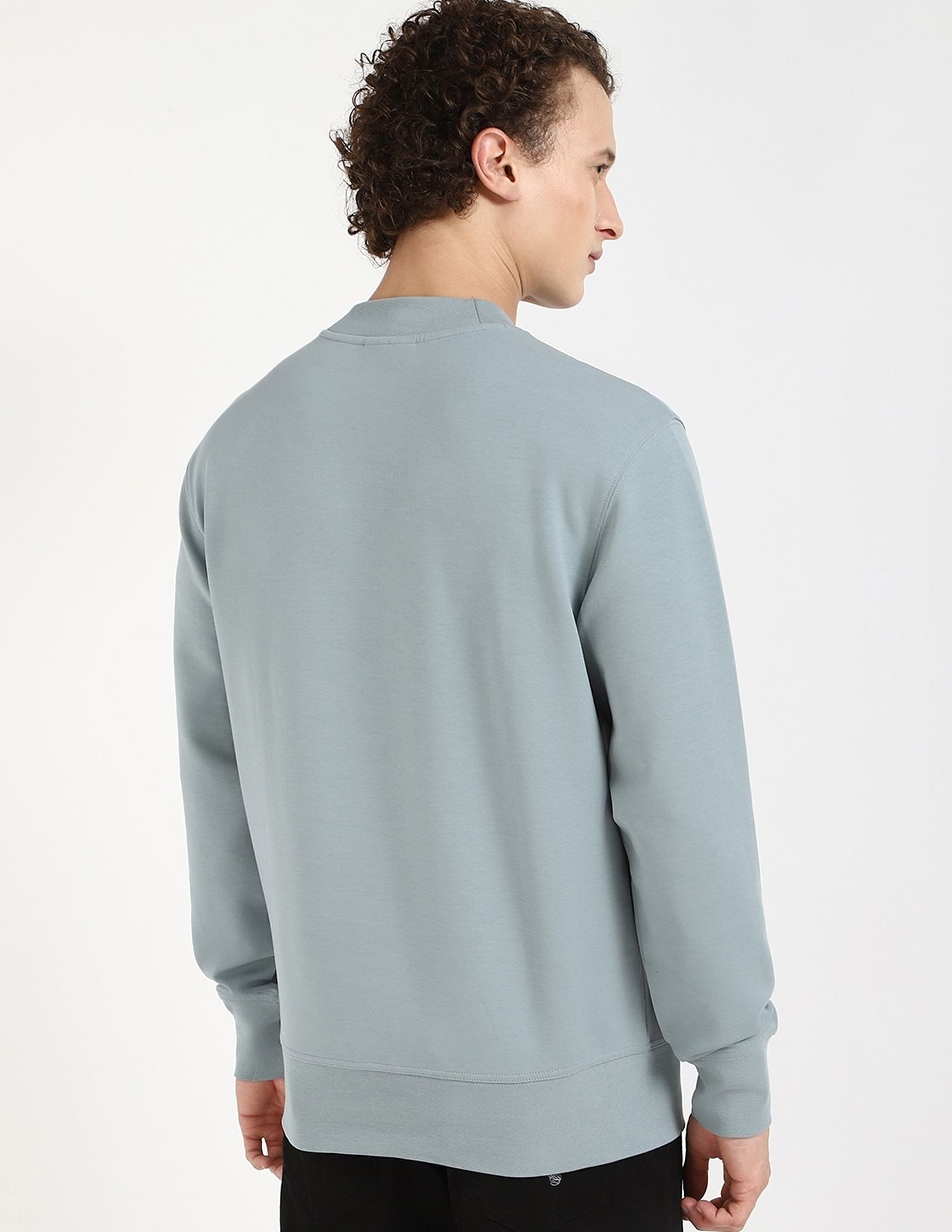 Calvin Klein Jeans Solid Relaxed-Fit Cotton Sweatshirt