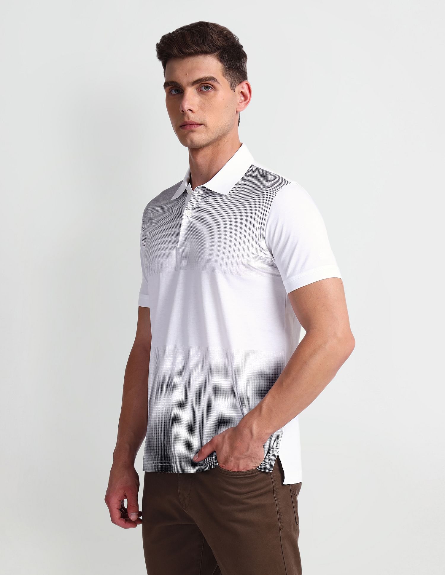 Arrow Newyork Ombre Cotton Polo Shirt