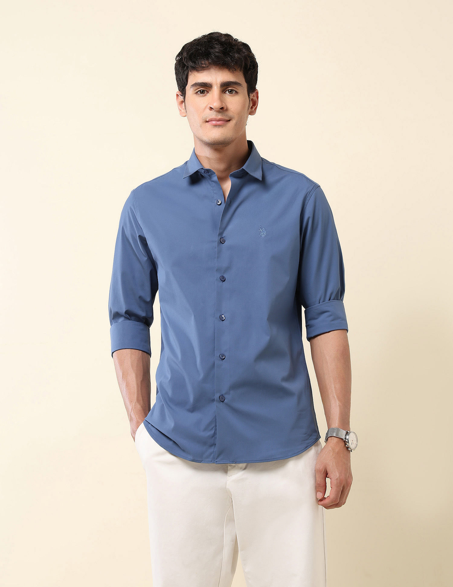 U.S. Polo Assn. Tailored Fit Solid Shirt