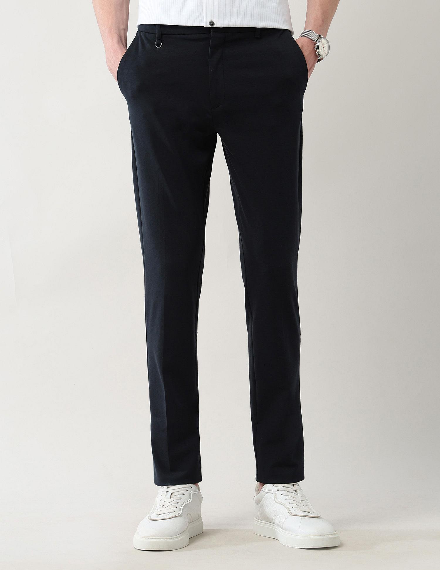 Arrow Newyork Slim Fit Knitted Autoflex Trousers