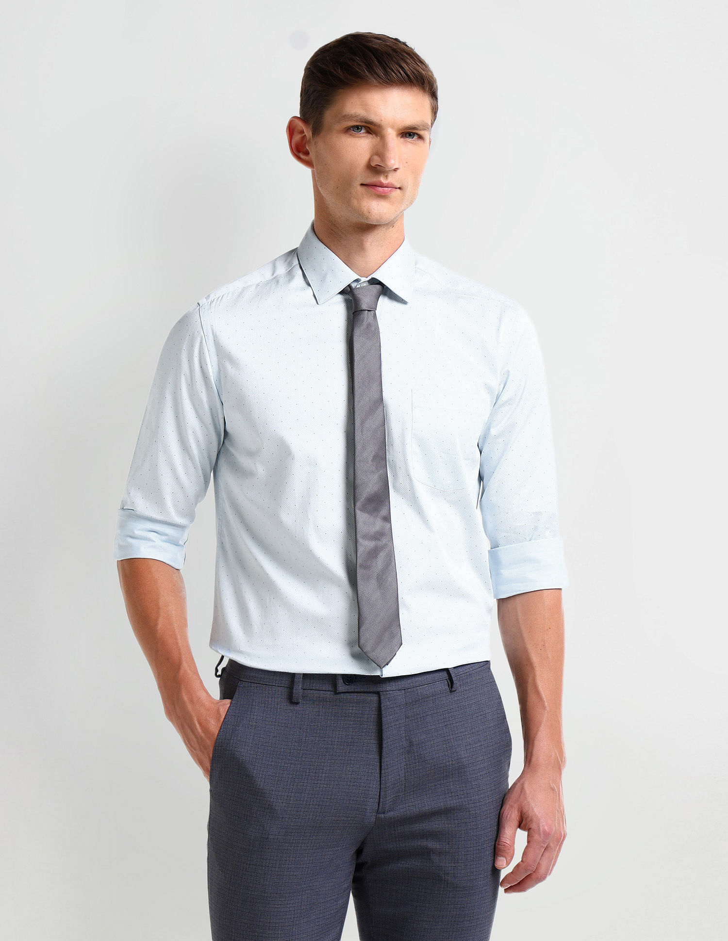 Arrow Manhattan Slim Fit Satin Shirt