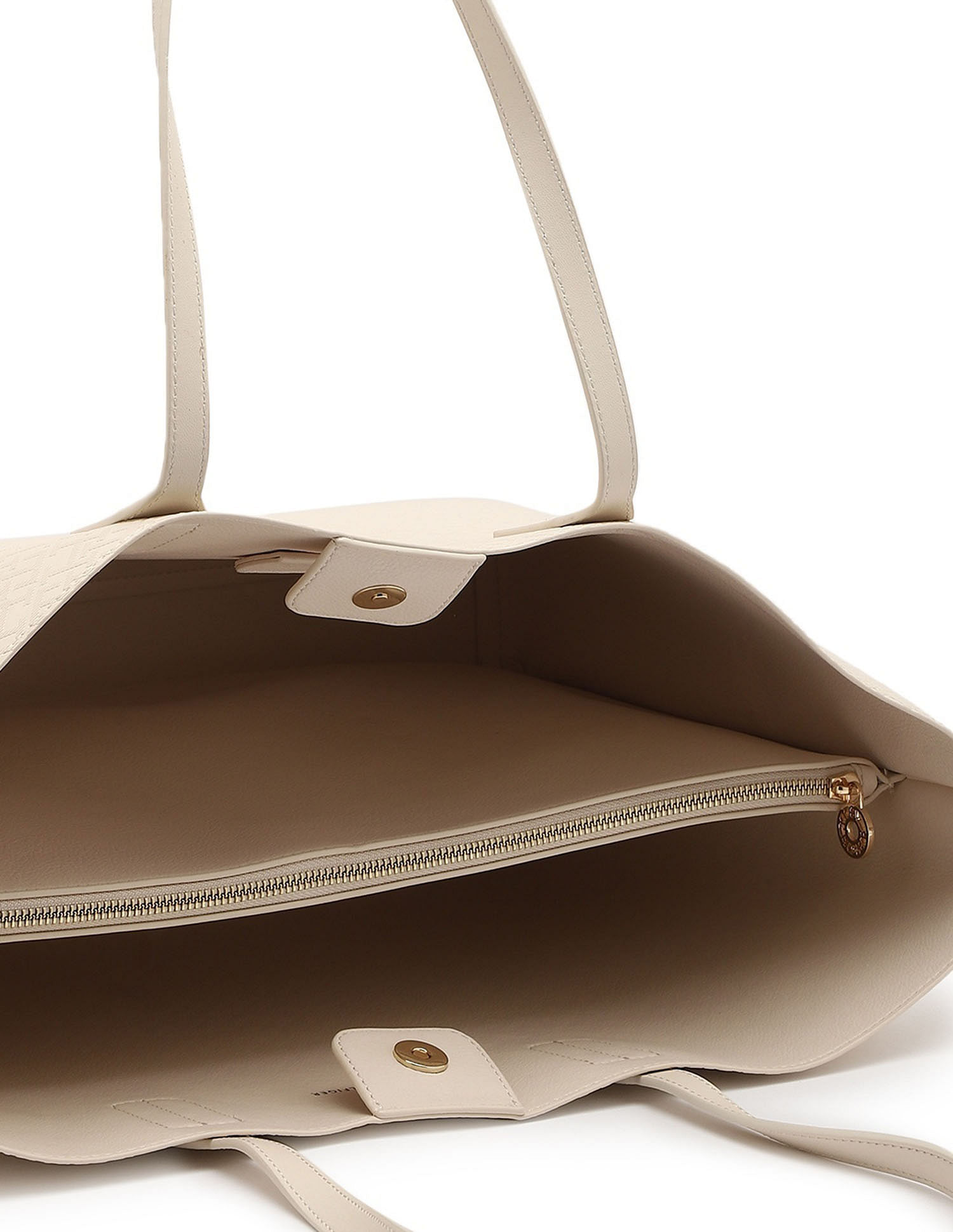 Tommy Hilfiger Textured Cream PU Totes