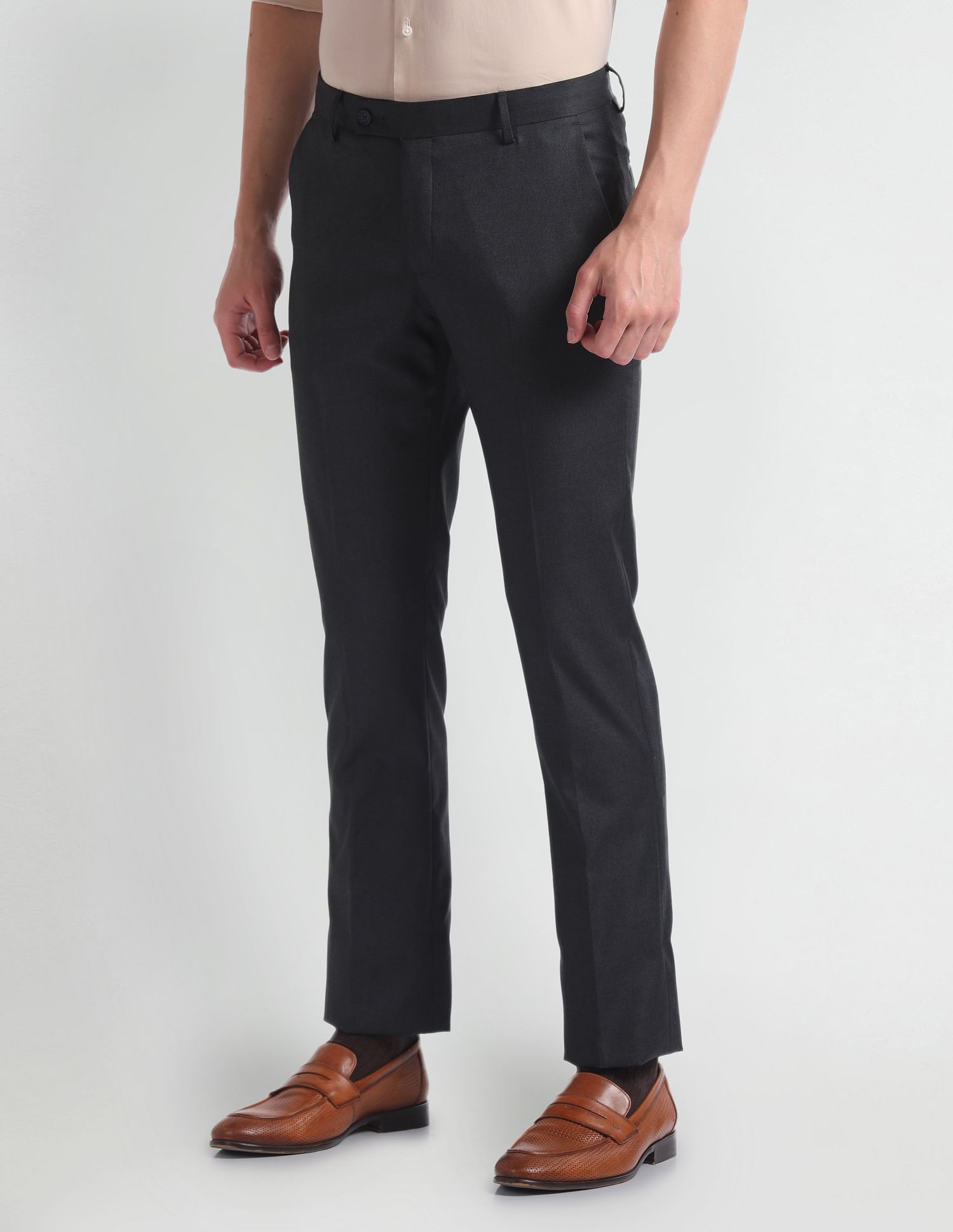 Arrow Mid Rise Tapered Fit Trousers