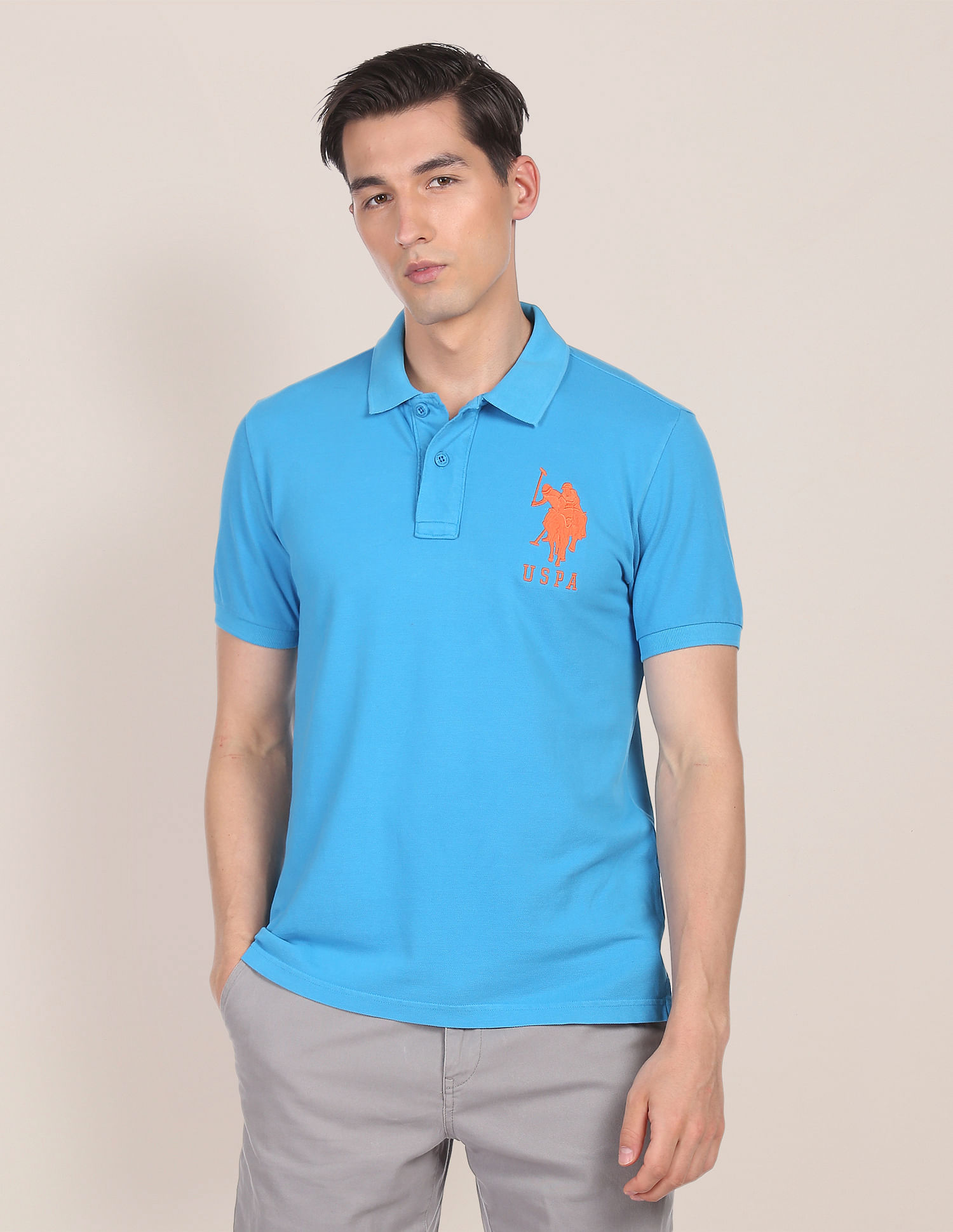 U.S. Polo Assn. Cotton Solid Polo Shirt