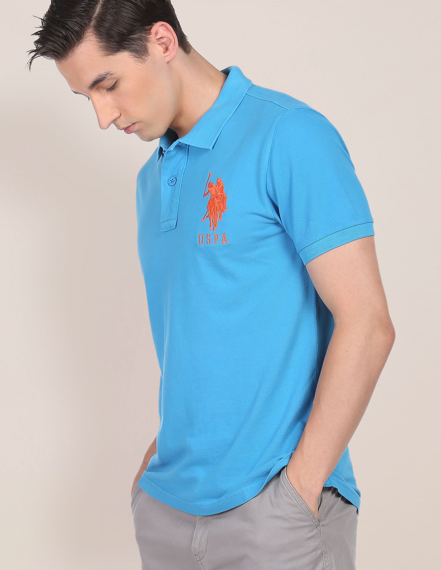 U.S. Polo Assn. Cotton Solid Polo Shirt