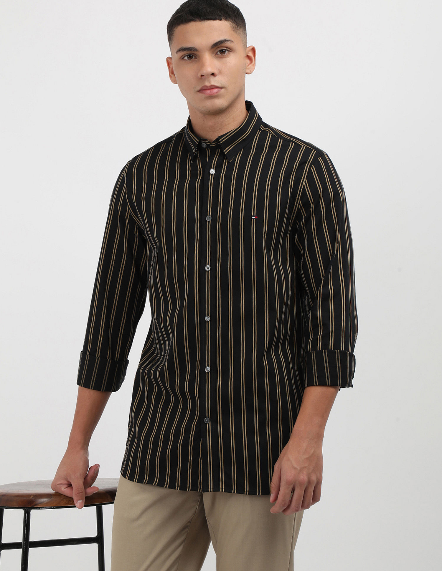 Tommy Hilfiger Twill Vertical Striped Shirt