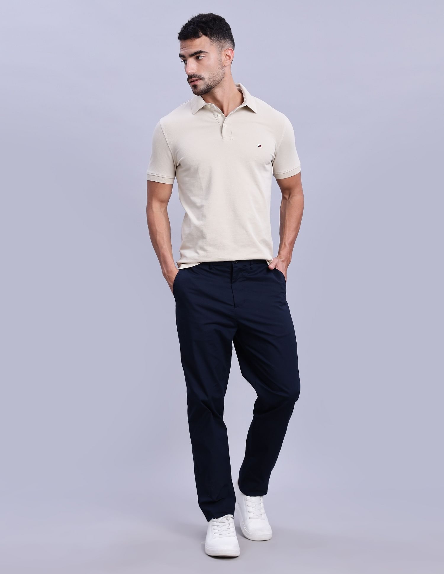 Tommy Hilfiger Solid Regular-Fit Cotton Polo Shirts