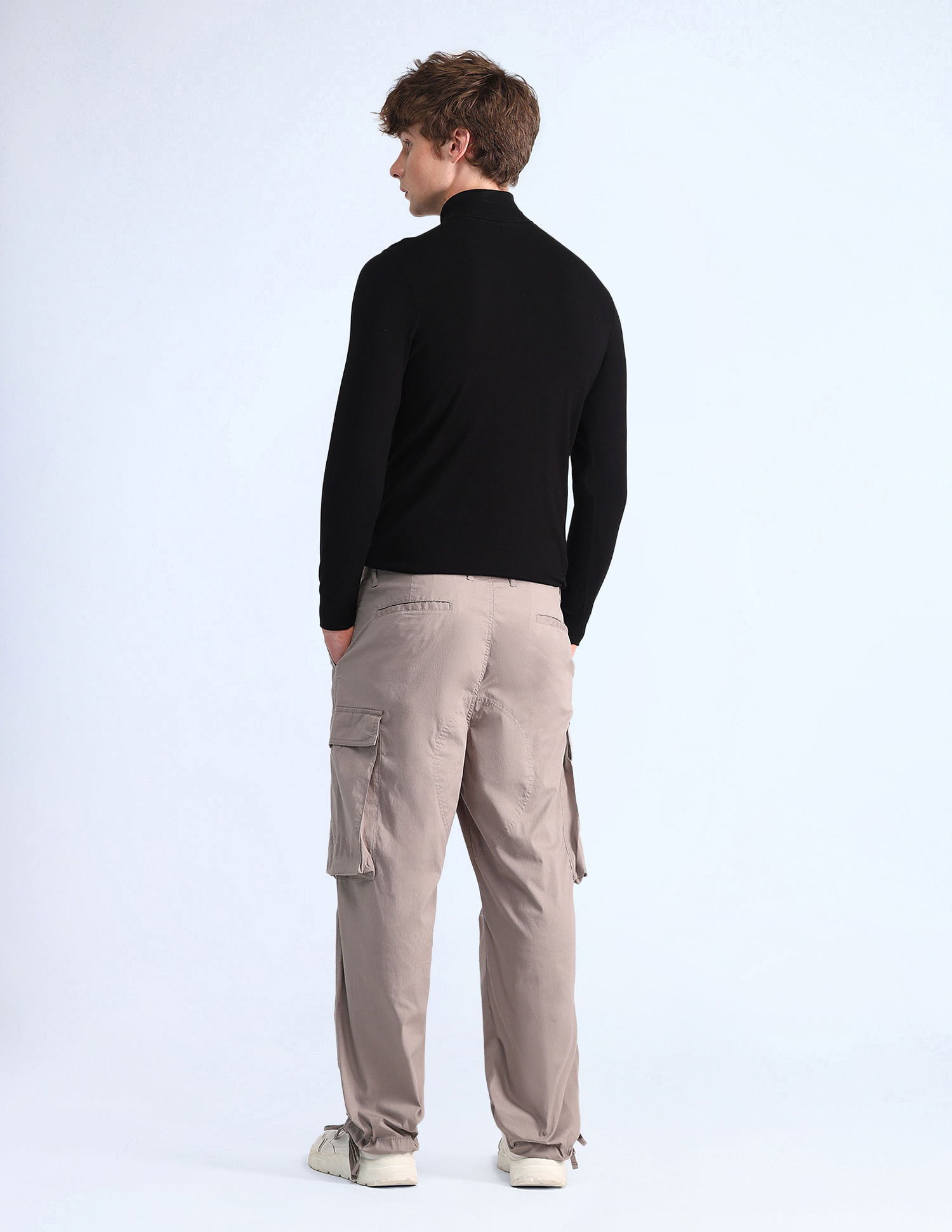 Flying Machine Mid Rise Relaxed Fit Trousers