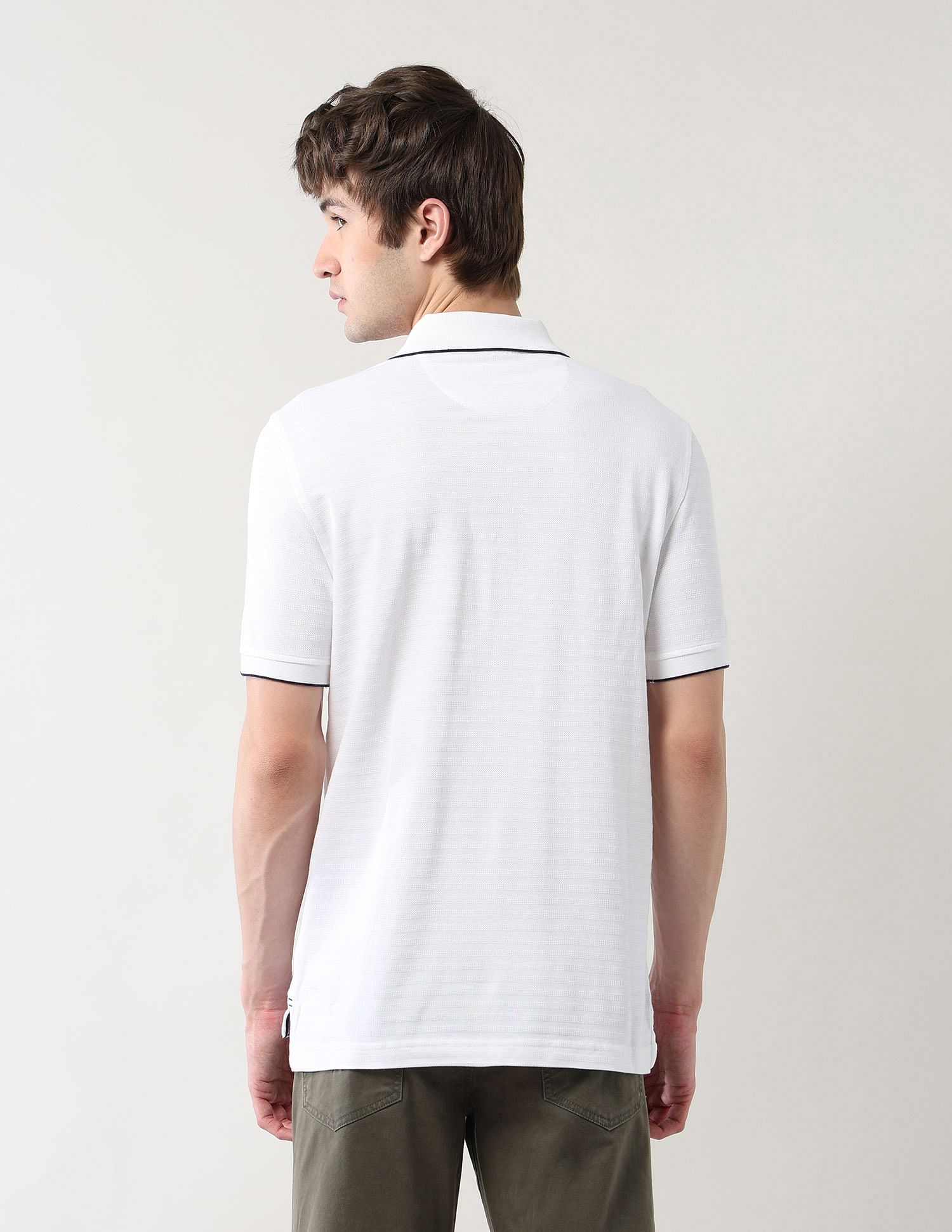 Arrow Sport Pure Cotton Textured Polo Shirt