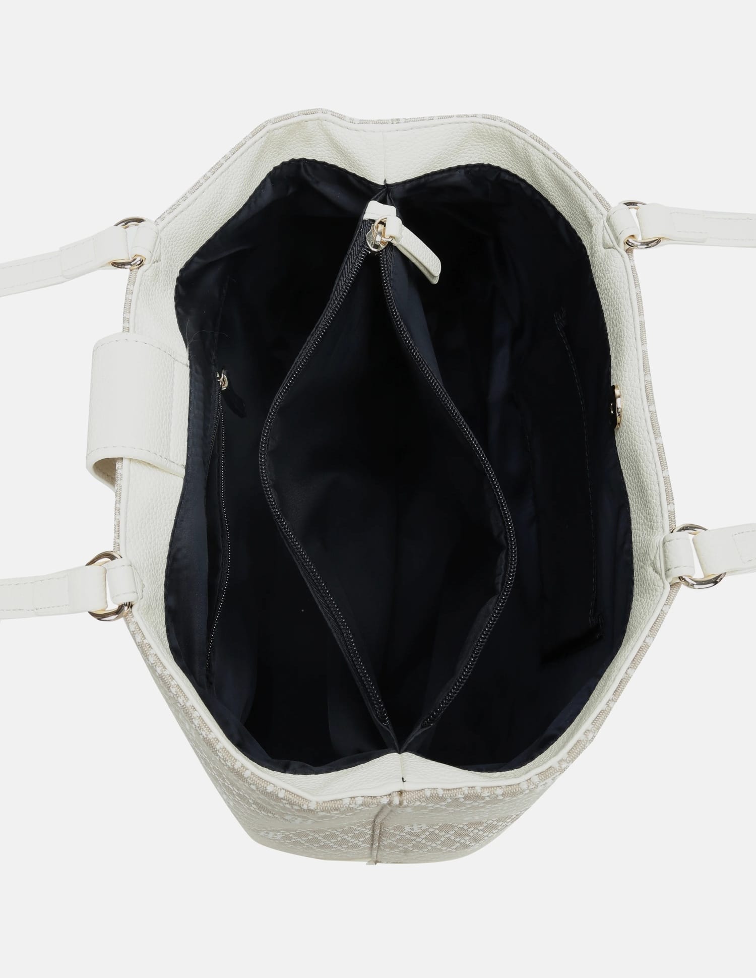 Buy Tommy Hilfiger Self-Design Off-White Polyester Tote Bag