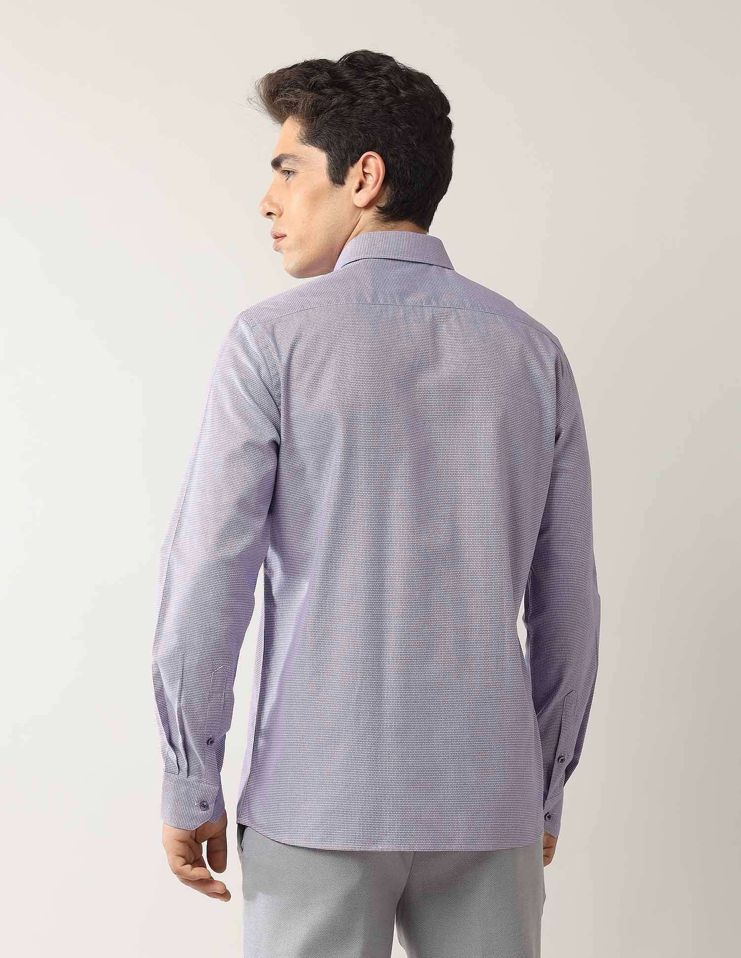 Arrow Textured Manhattan Slim Fit Shirt