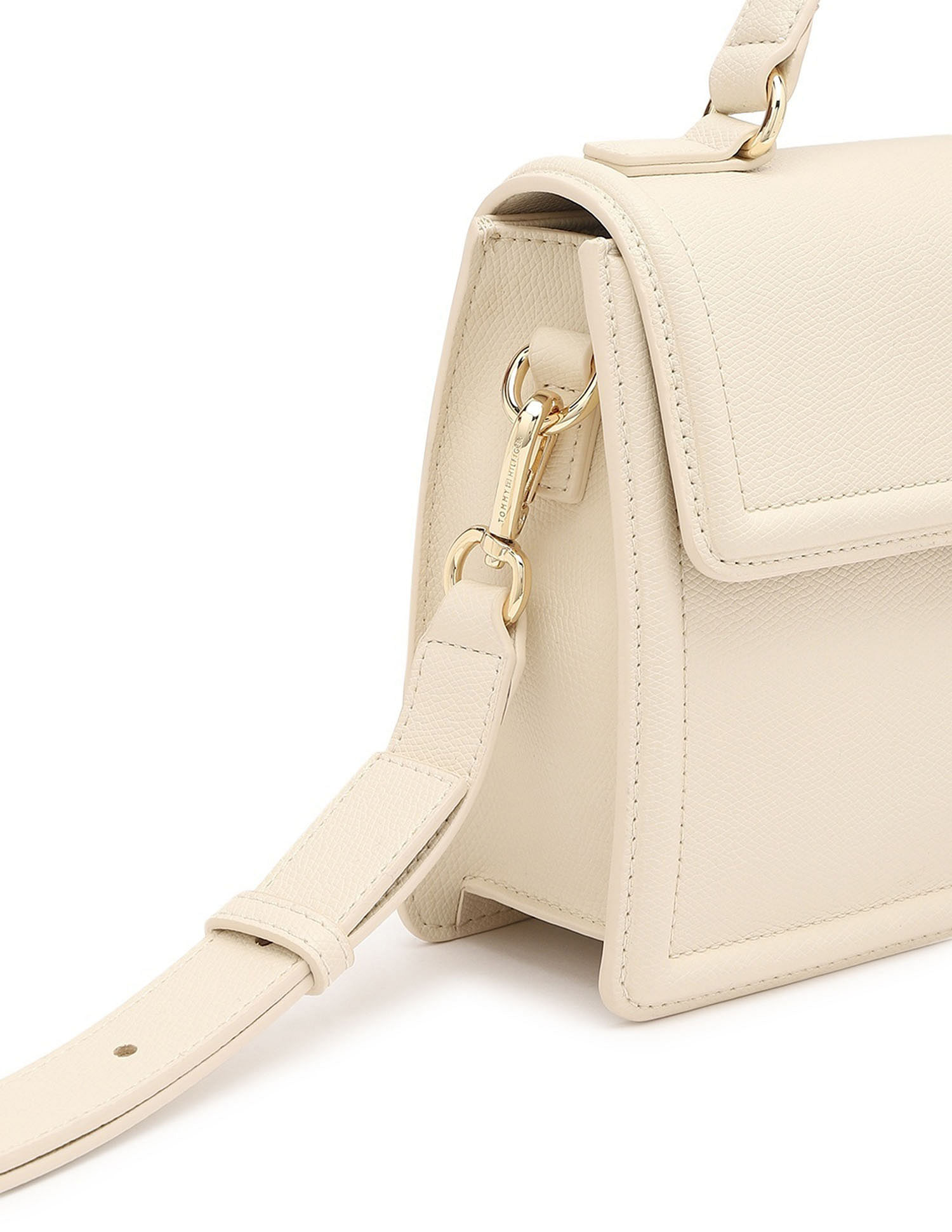 Tommy Hilfiger Solid Cream PU Bag