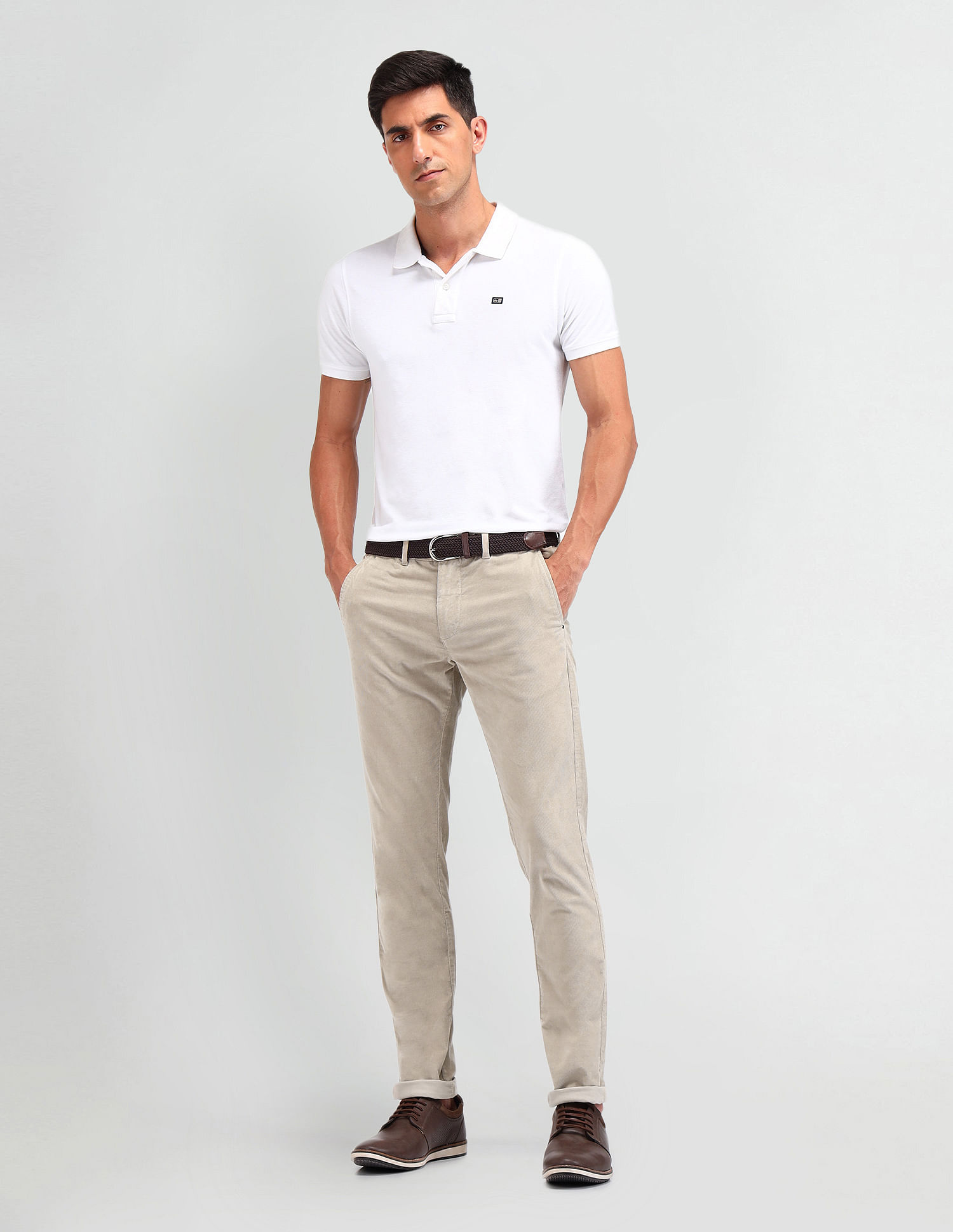 Arrow Sport Slim Fit Corduroy Trousers