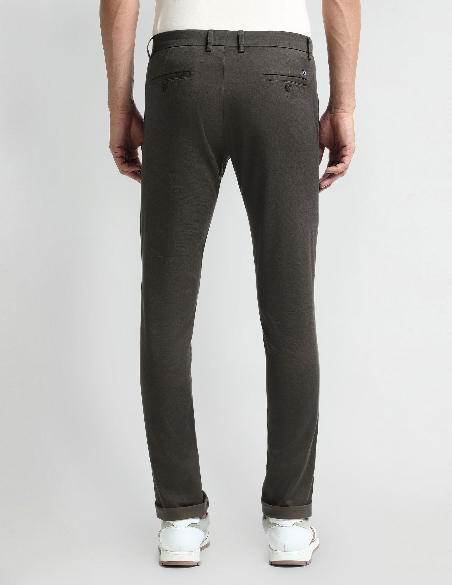 Arrow Sport Slim Fit Geometric Patterned Trousers
