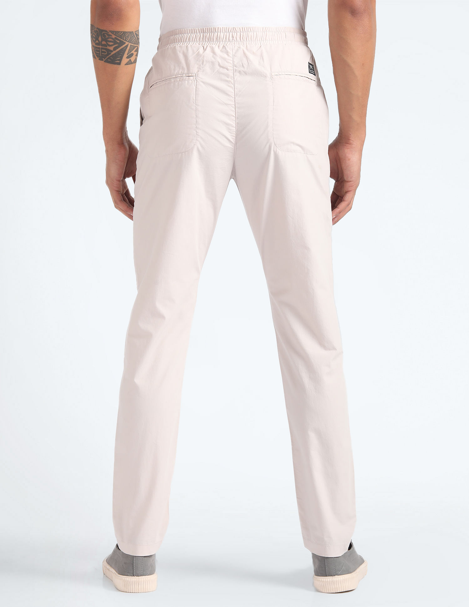 Flying Machine Cotton Solid Trousers