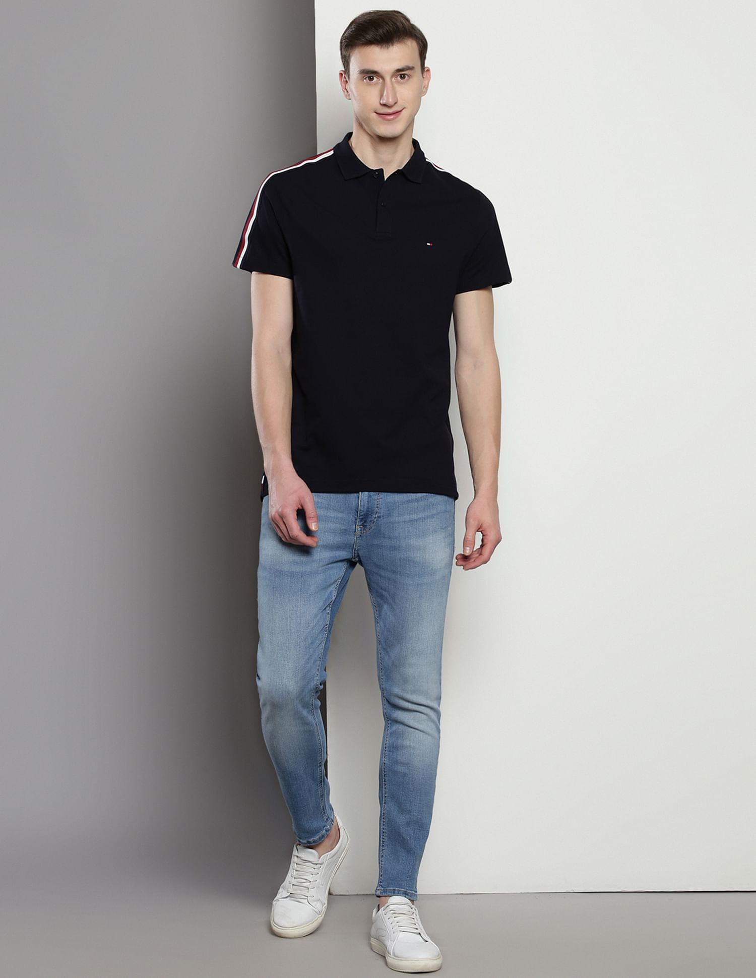 Tommy Hilfiger Global Stripe Monotype Polo Shirt