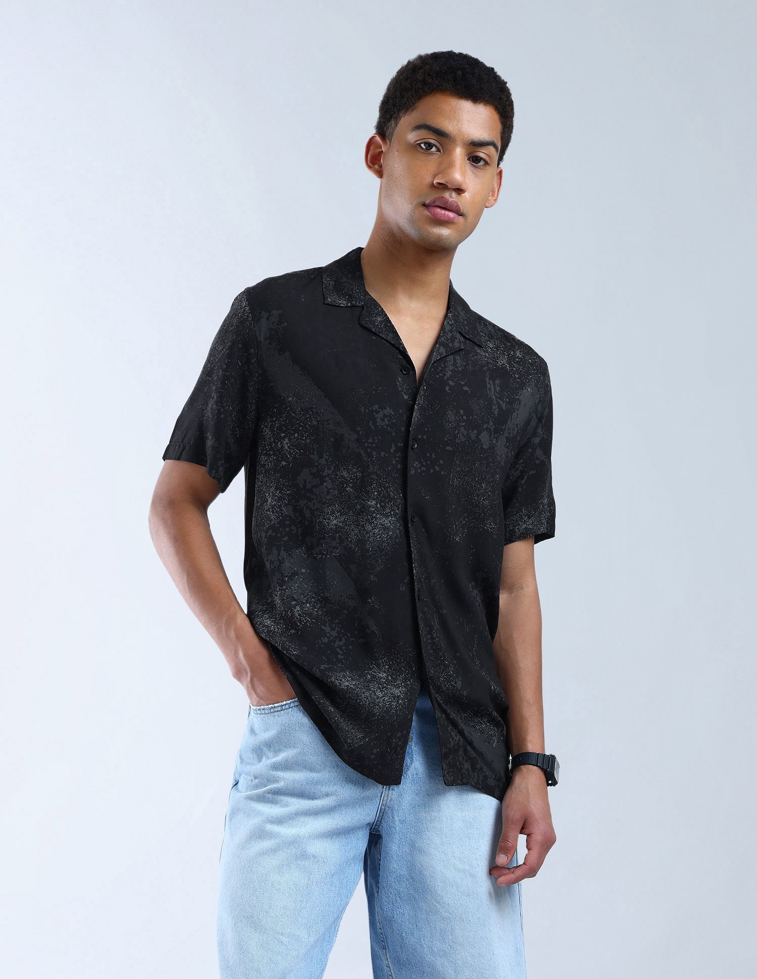 Flying Machine Regular Fit All-Over Color Of Home Shirt