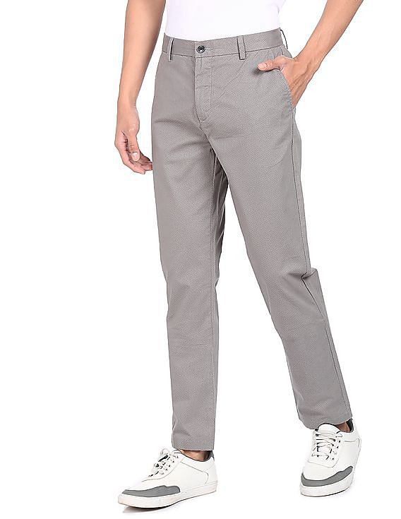 Buy Arrow Tailored Regular Fit Check Formal Trousers - NNNOW.com