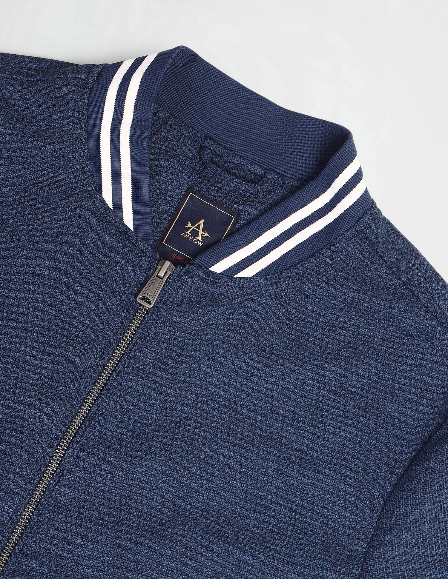 Arrow Sport Stand Neck Knitted Bomber Jacket