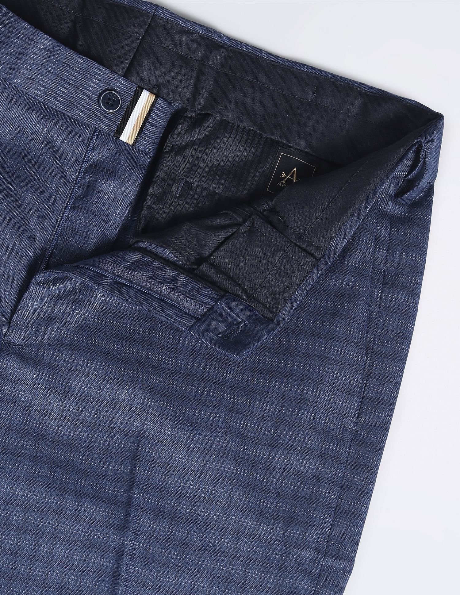 Arrow Newyork Autoflex Check Formal Trousers