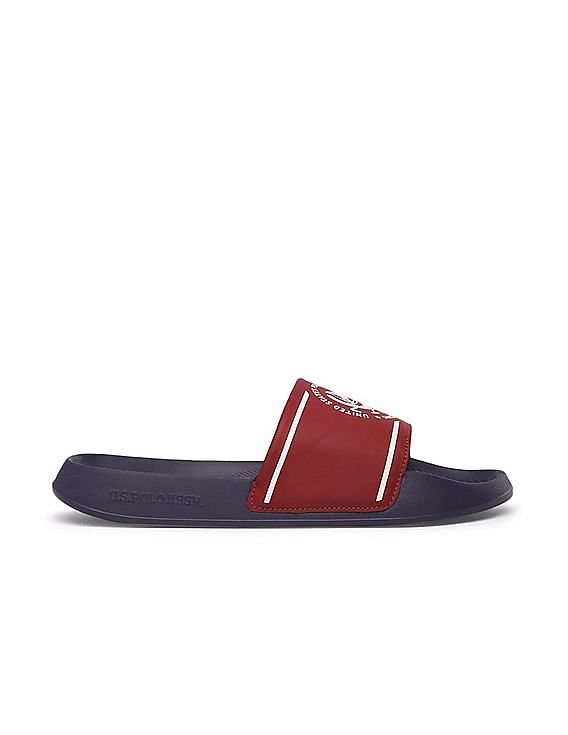 Red store polo slides