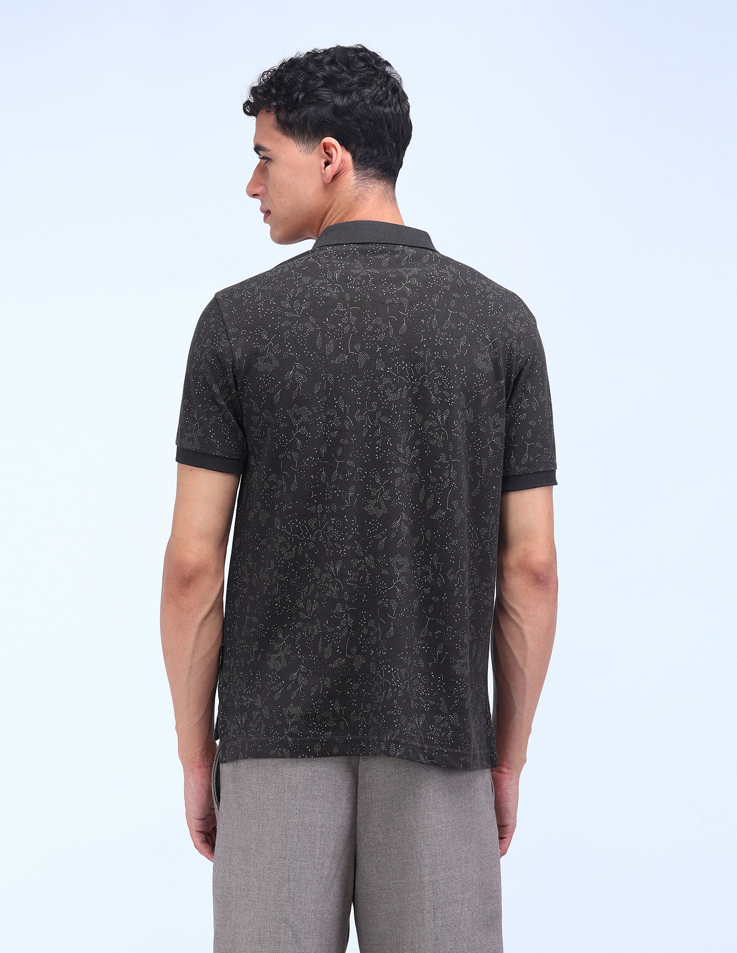 Flying Machine Cotton All-over Print Polo Shirt