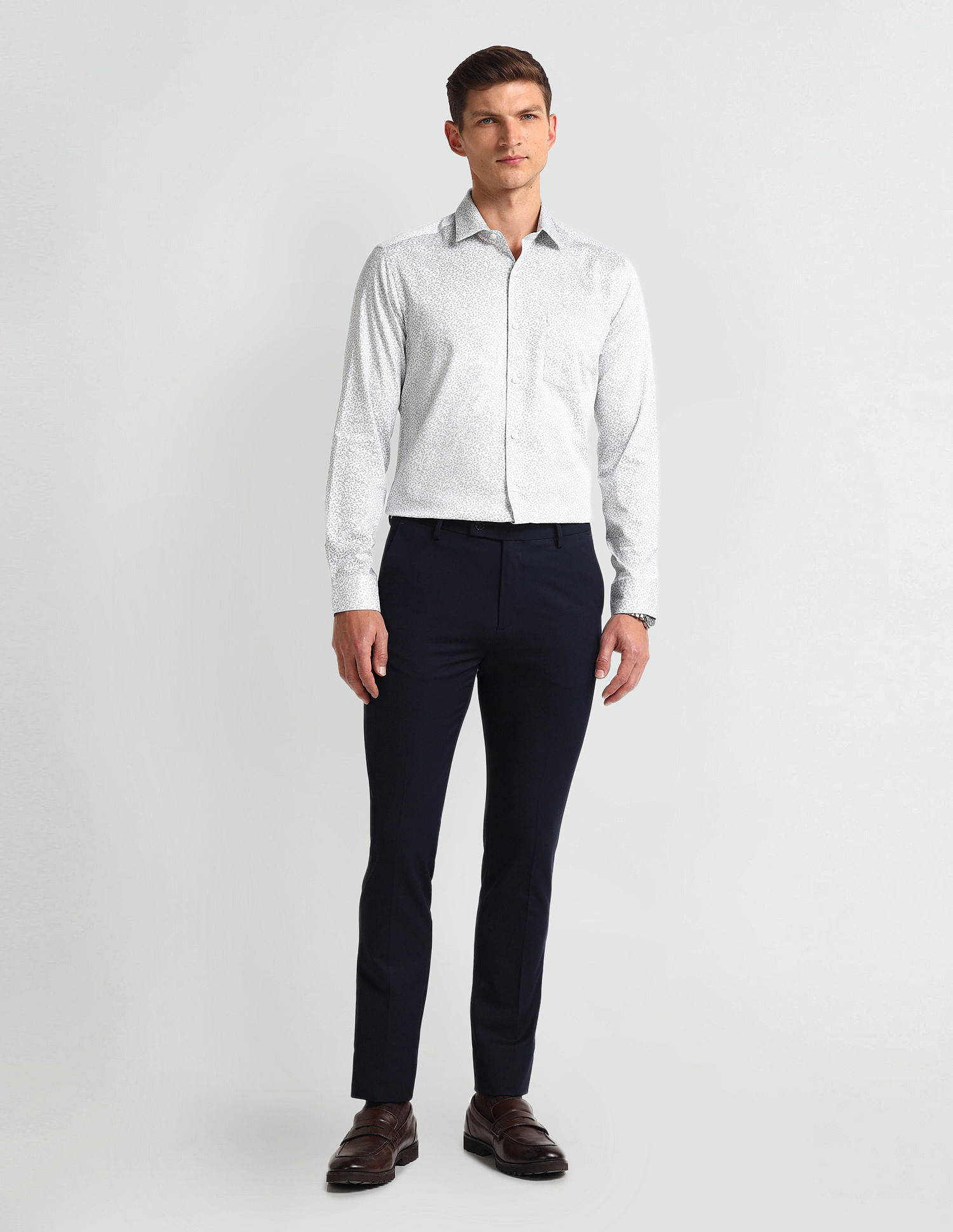 Arrow Manhattan Slim All-Over Printed Shirt