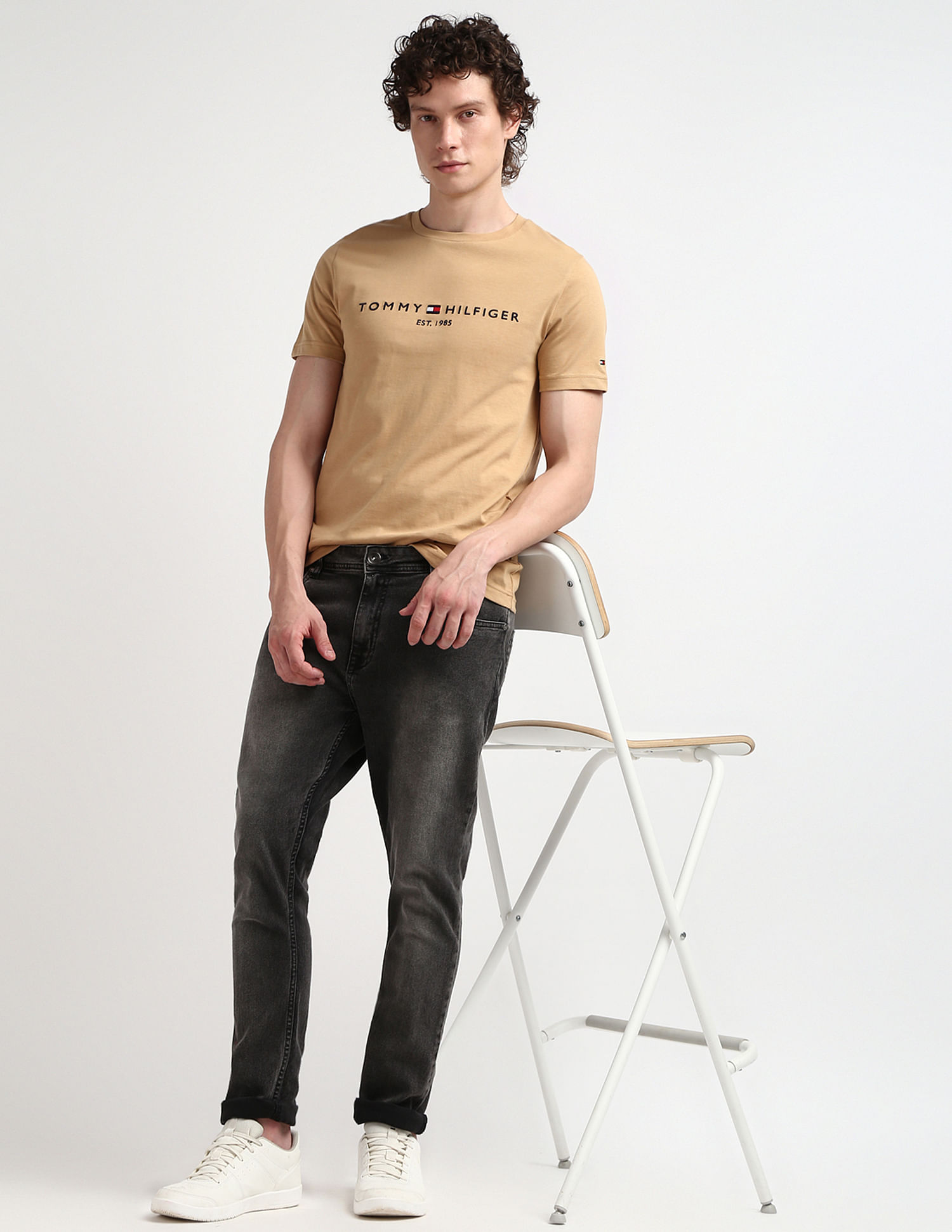 Tommy Hilfiger Crew Neck Embroidered Logo T-Shirt
