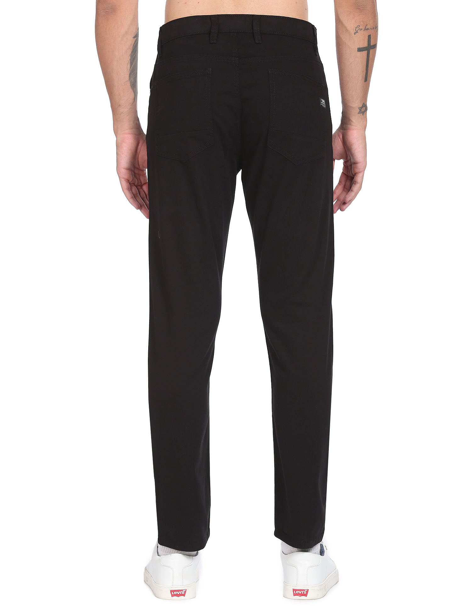 Flying Machine Solid Slim Tapered Fit Trousers