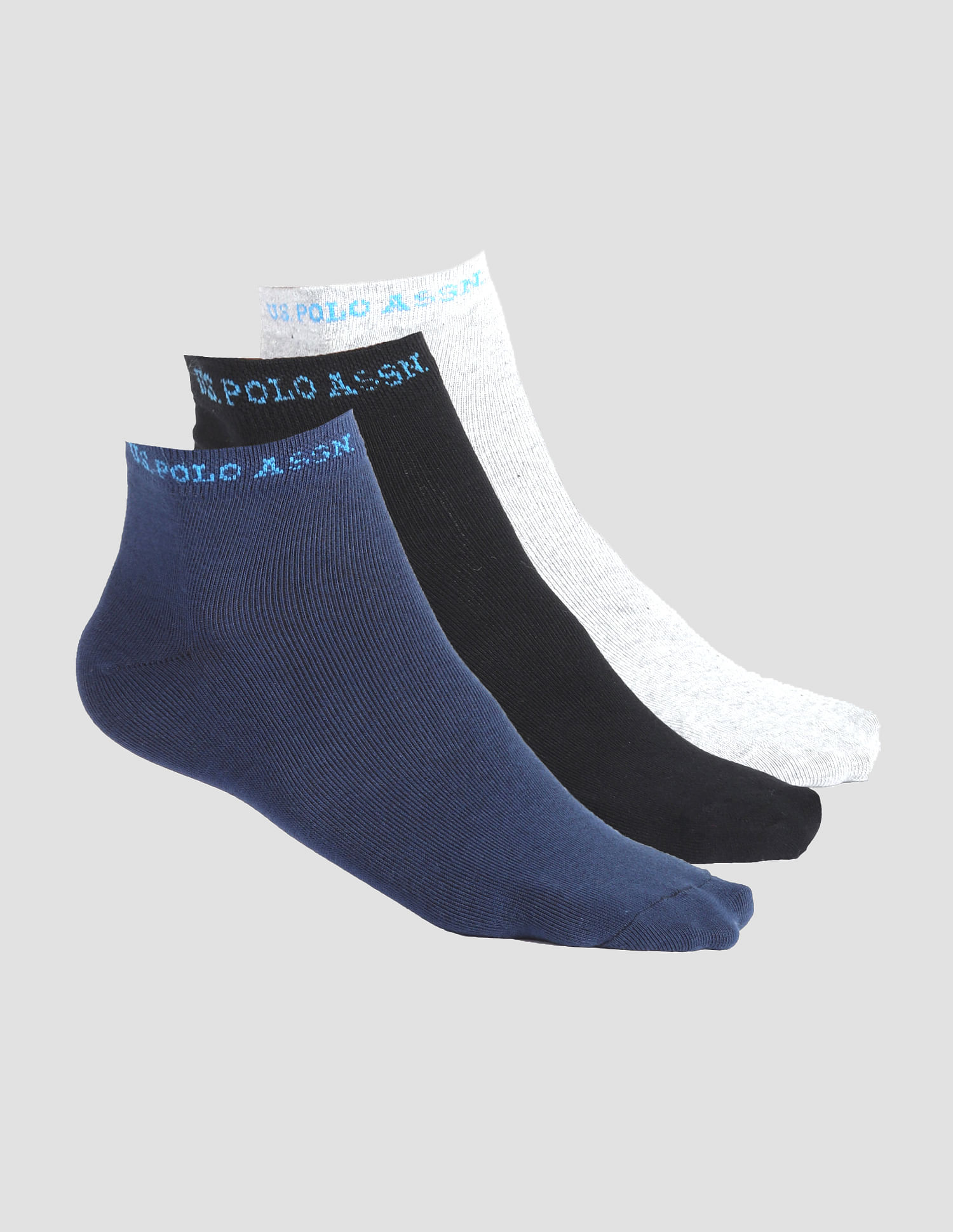USPA Innerwear Ankle Length Stretch I646 Socks - Pack Of 3