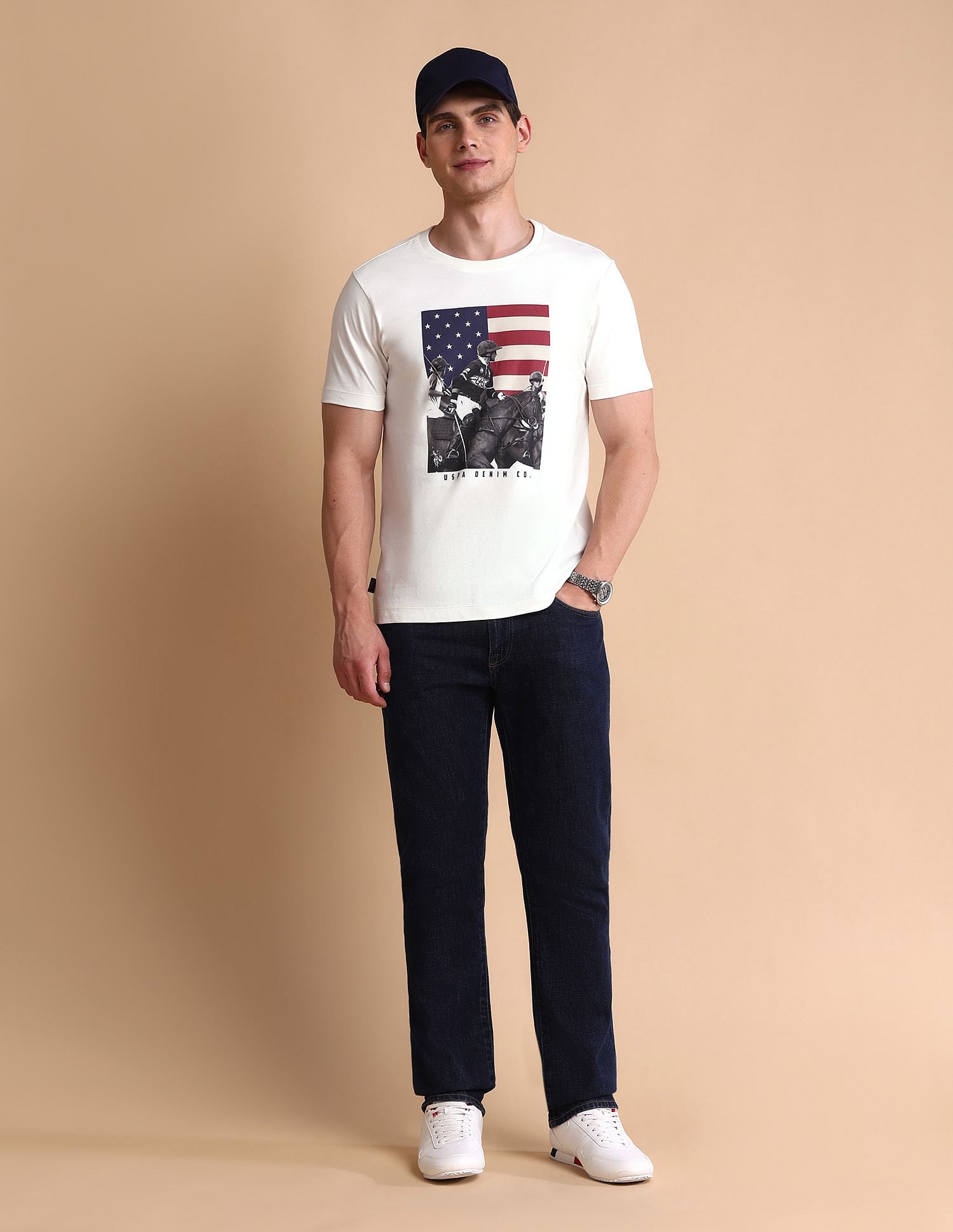 U.S. Polo Assn. Denim Co. Graphic Printed Muscle Fit T-Shirt